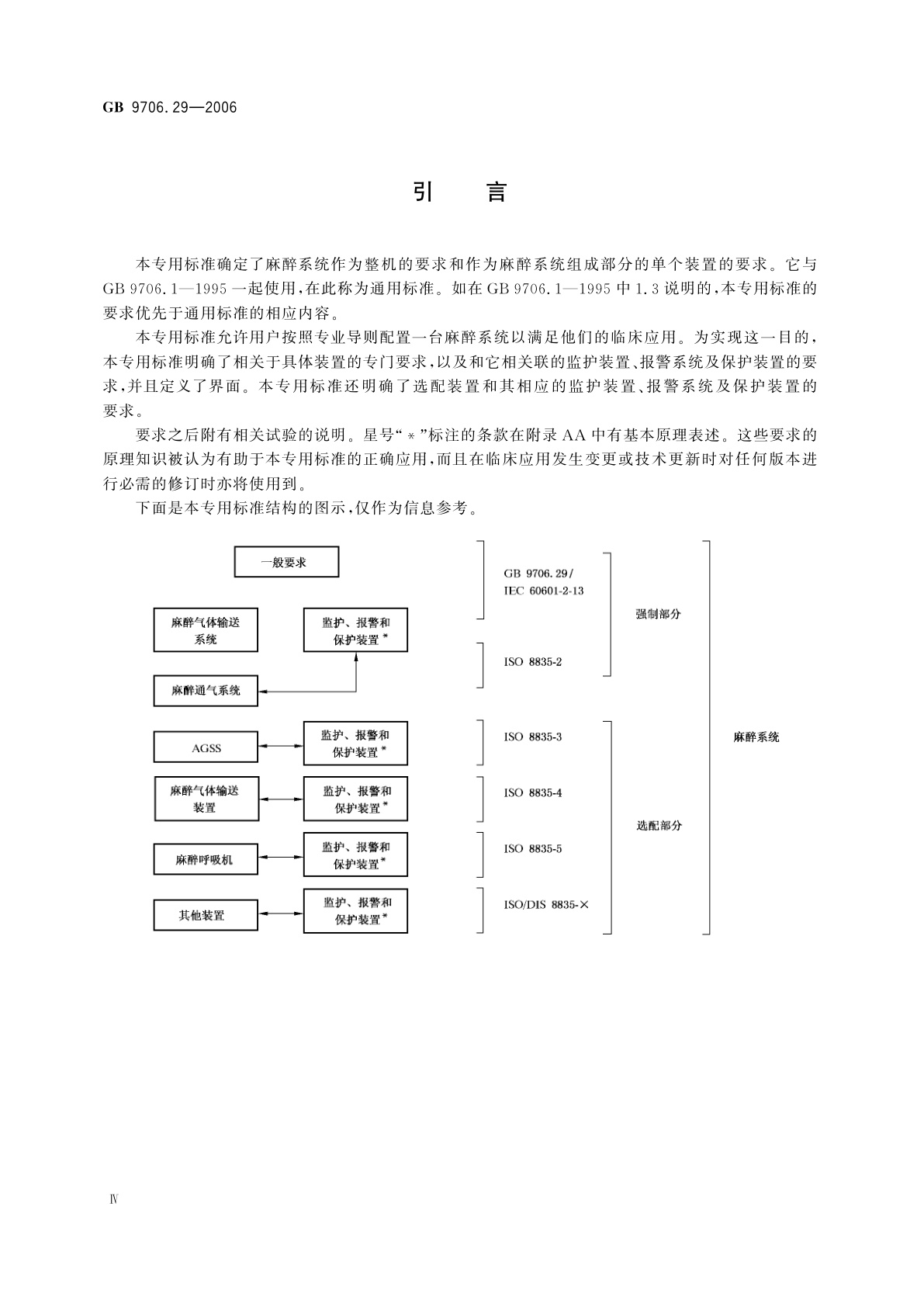 GB 9706.29-2006 医用电气设备　第2部分：麻醉系统的安全和基本性能专用要求