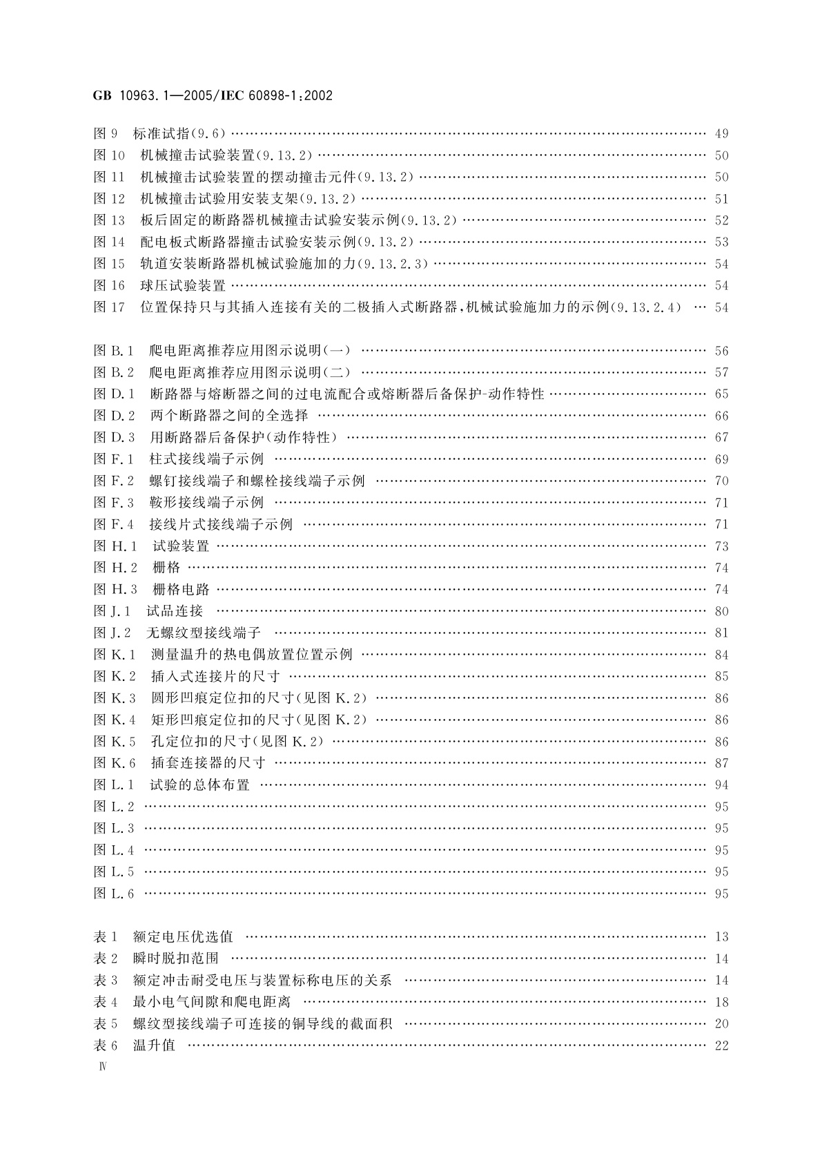 GB/T 10963.1-2005 电气附件　家用及类似场所用过电流保护断路器　第1部分：用于交流的断路器