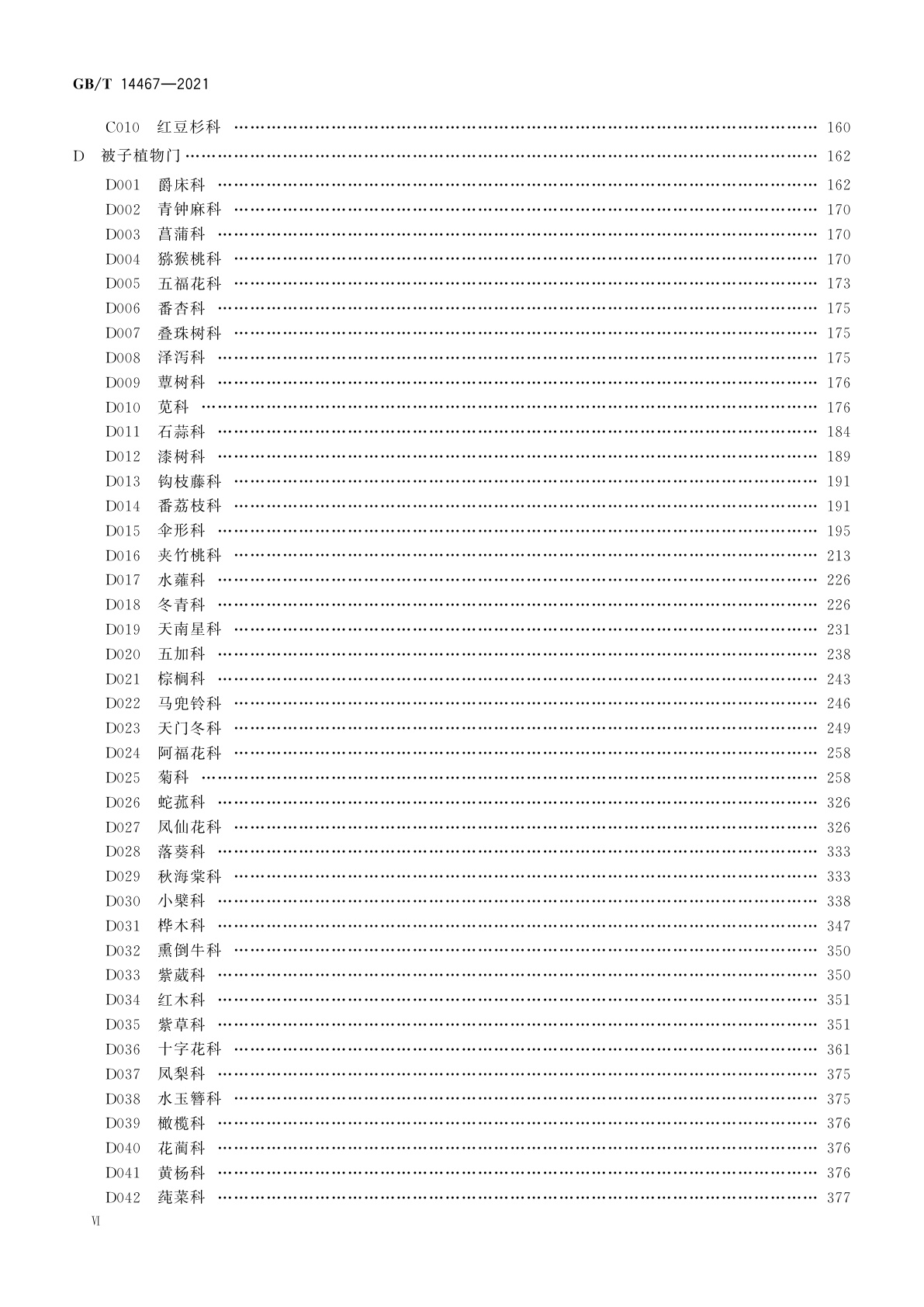 GB/T 14467-2021 中国植物分类与代码