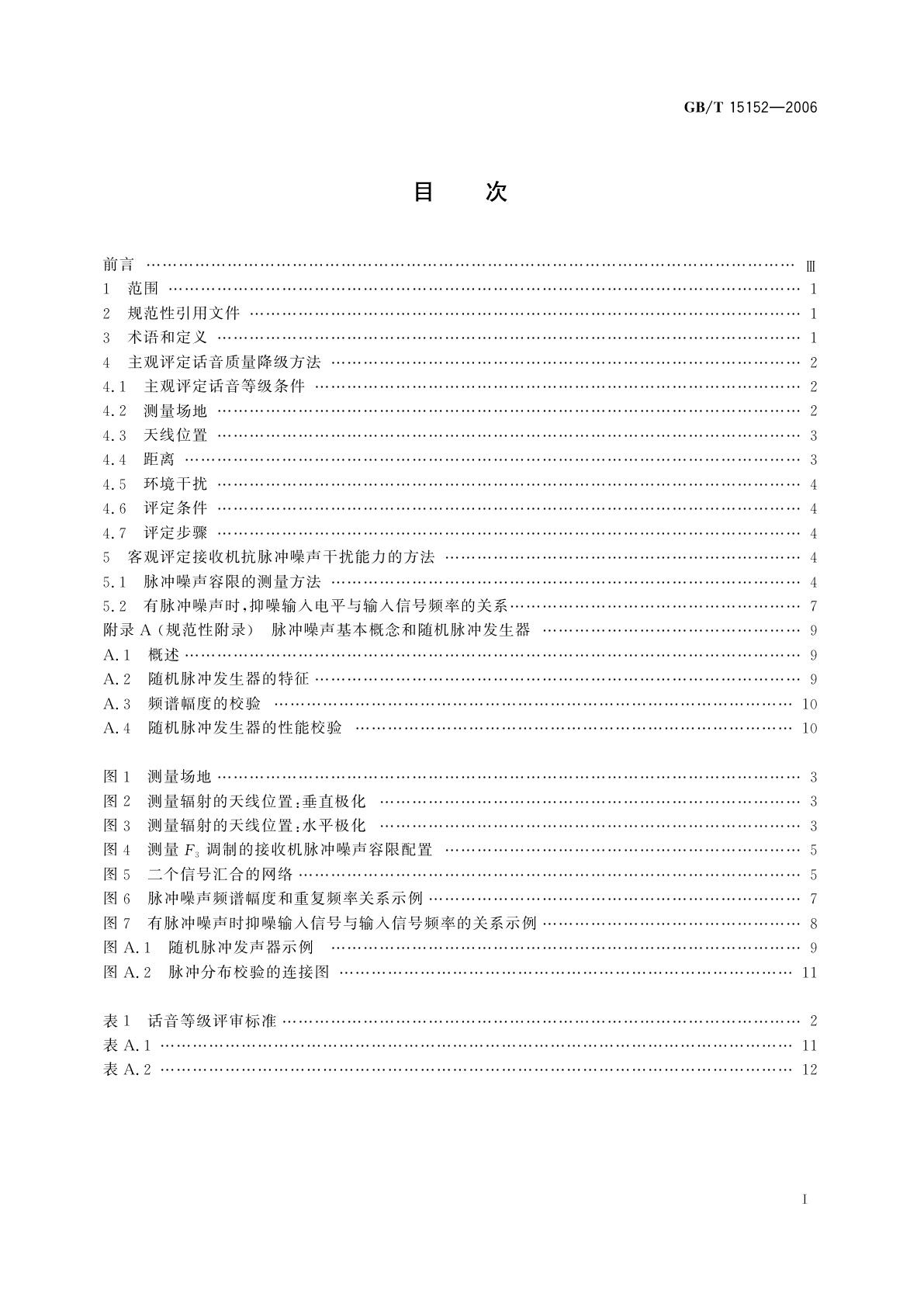 GB/T 15152-2006 脉冲噪声干扰引起移动通信性能降级的评定方法