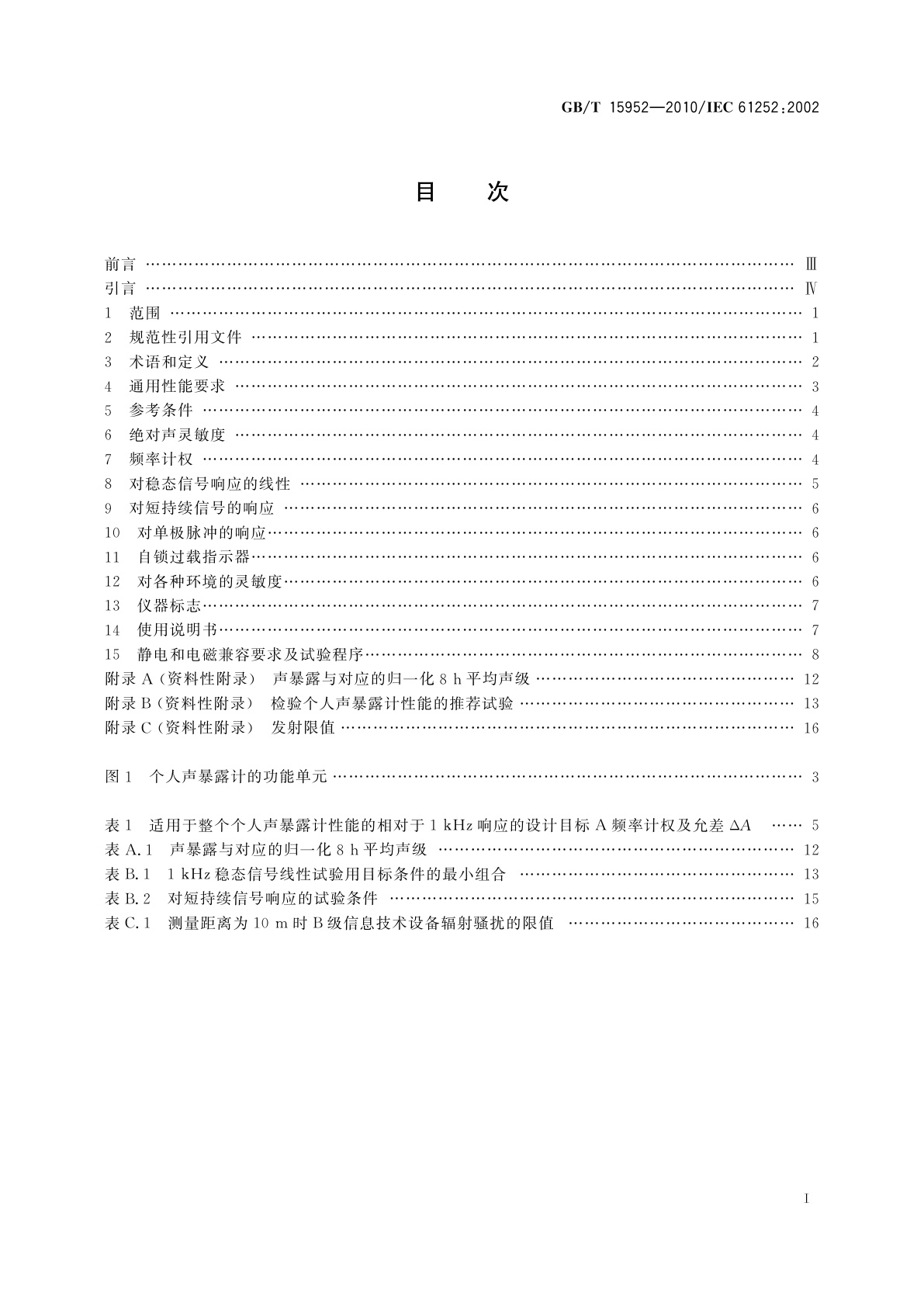 GB/T 15952-2010 电声学　个人声暴露计规范