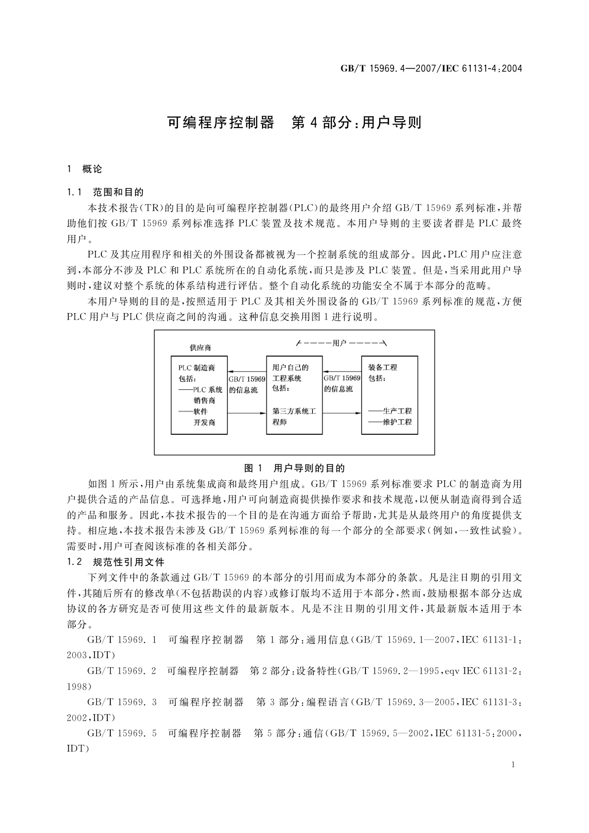 GB/T 15969.4-2007 可编程序控制器　第4部分：用户导则