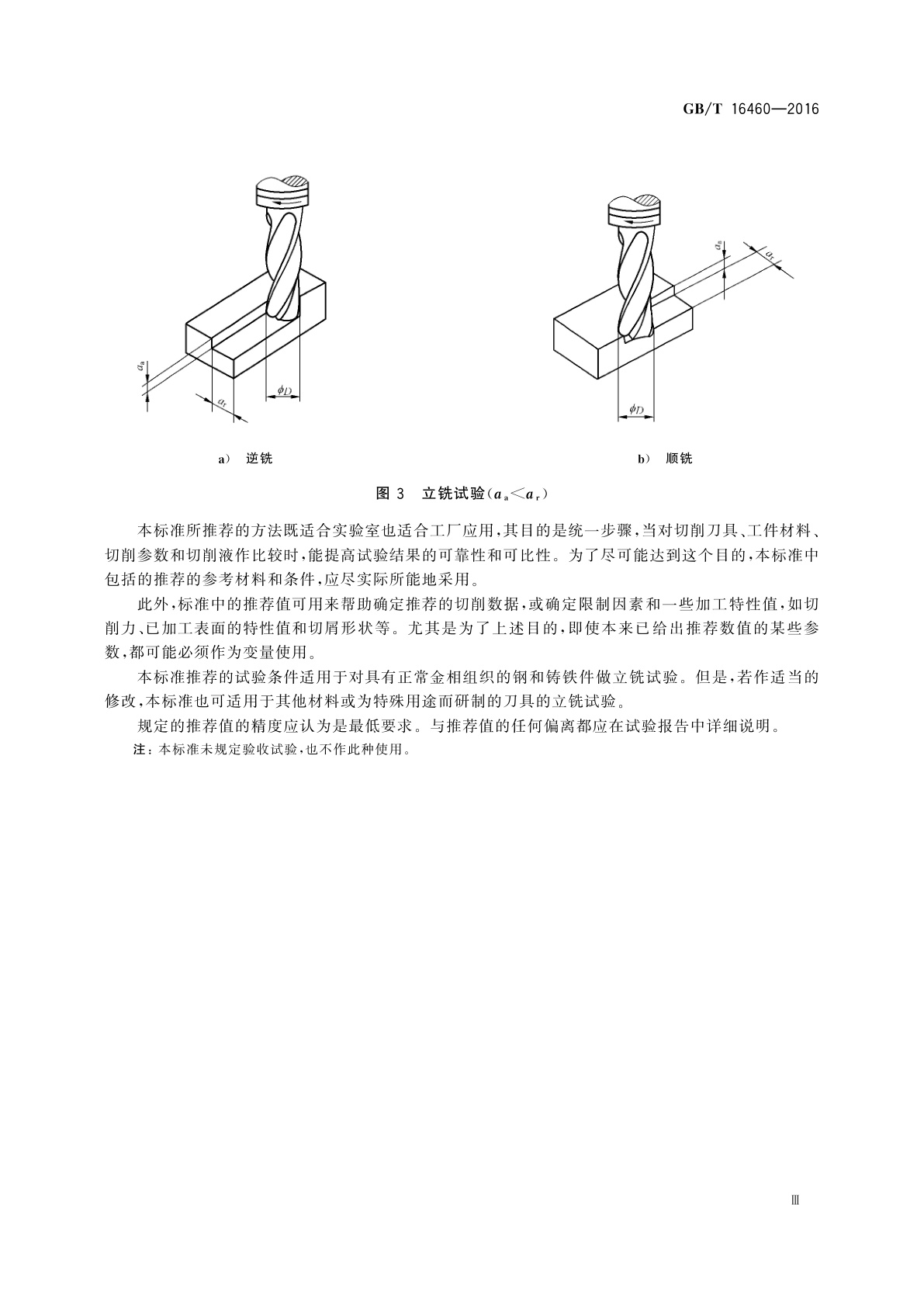 GB/T 16460-2016 立铣刀寿命试验