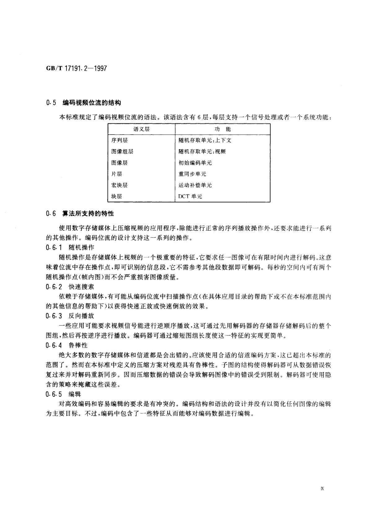 GB/T 17191.2-1997 信息技术　具有1.5Mbit/s数据传输率的数字存储媒体运动图像及其伴音的编码　第2部分：视频