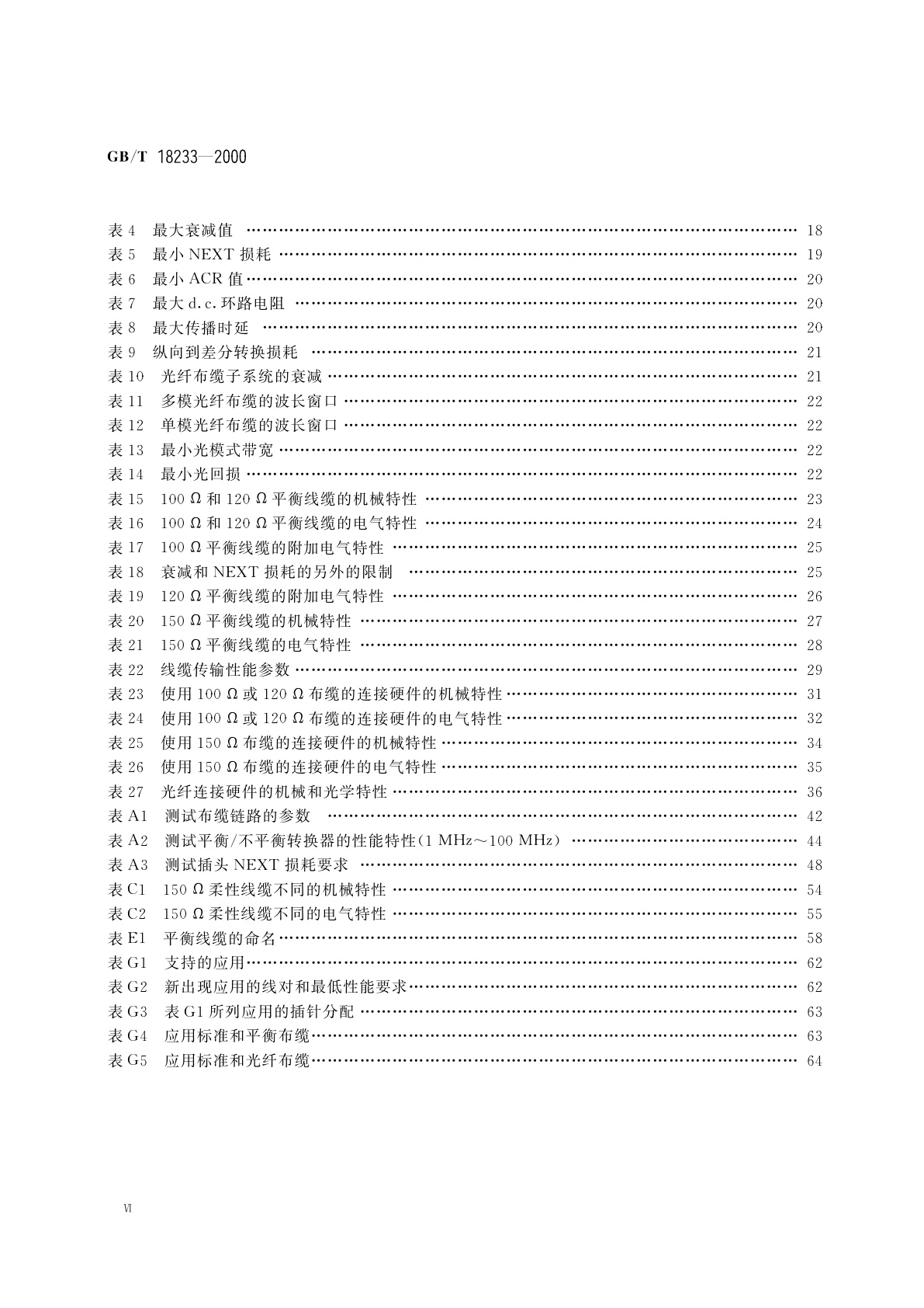 GB/T 18233-2000 信息技术　用户建筑群的通用布缆