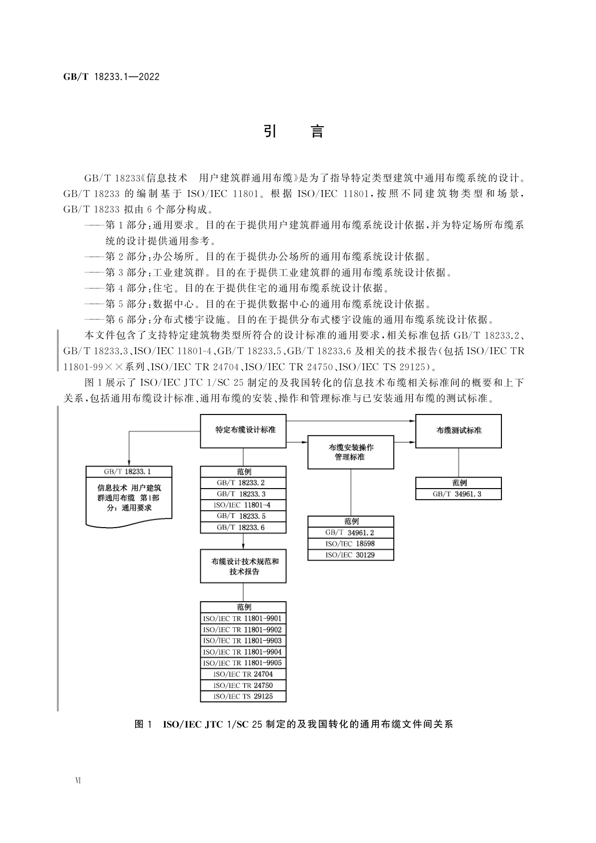 GB/T 18233.1-2022 信息技术　用户建筑群通用布缆　第1部分：通用要求
