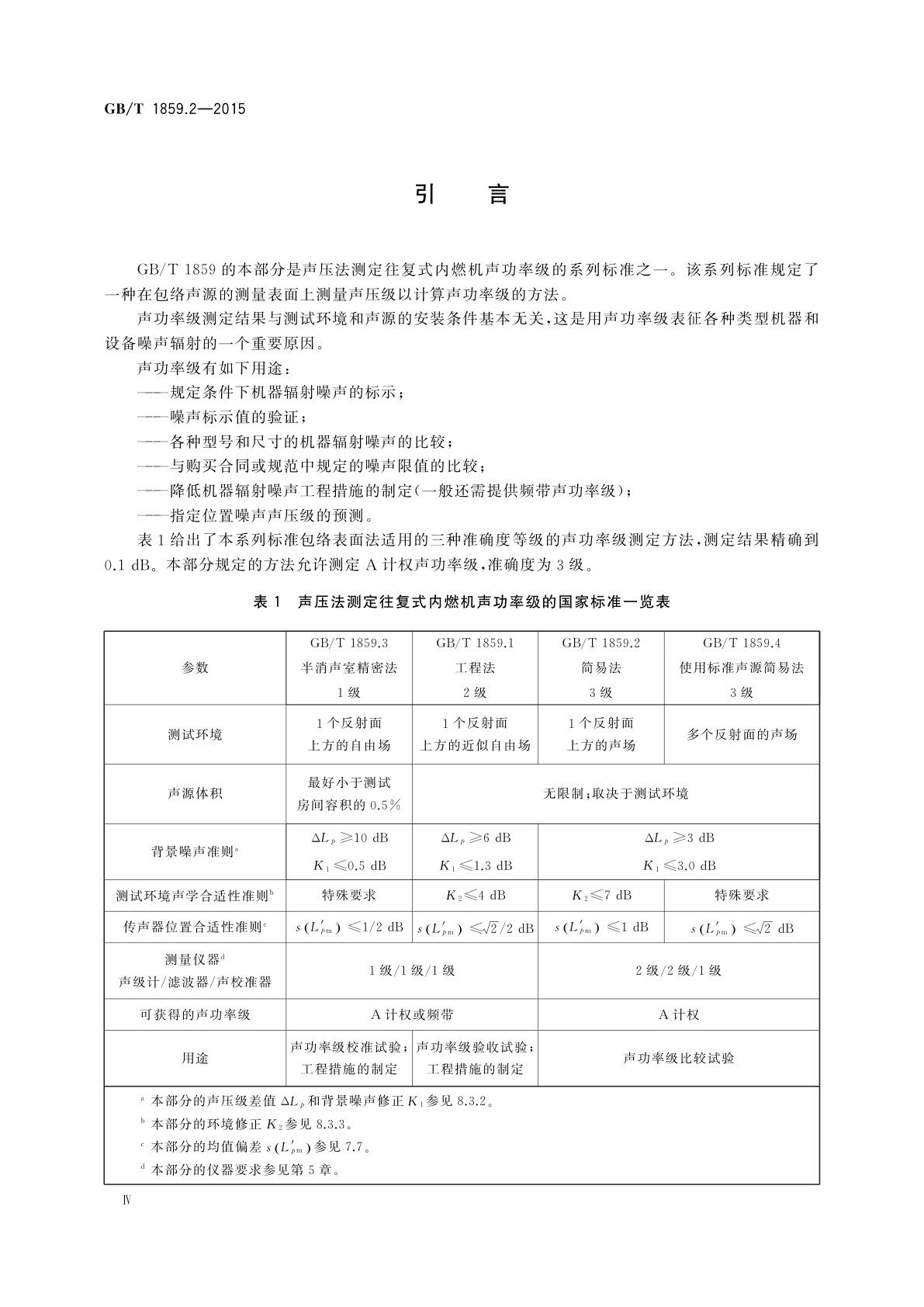 GB/T 1859.2-2015 往复式内燃机　声压法声功率级的测定　第2部分：简易法