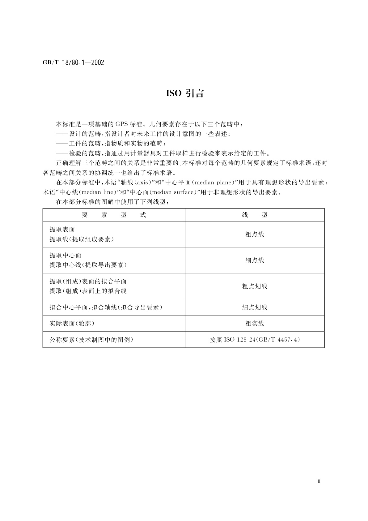 GB/T 18780.1-2002 产品几何量技术规范(GPS)　几何要素　第1部分：基本术语和定义