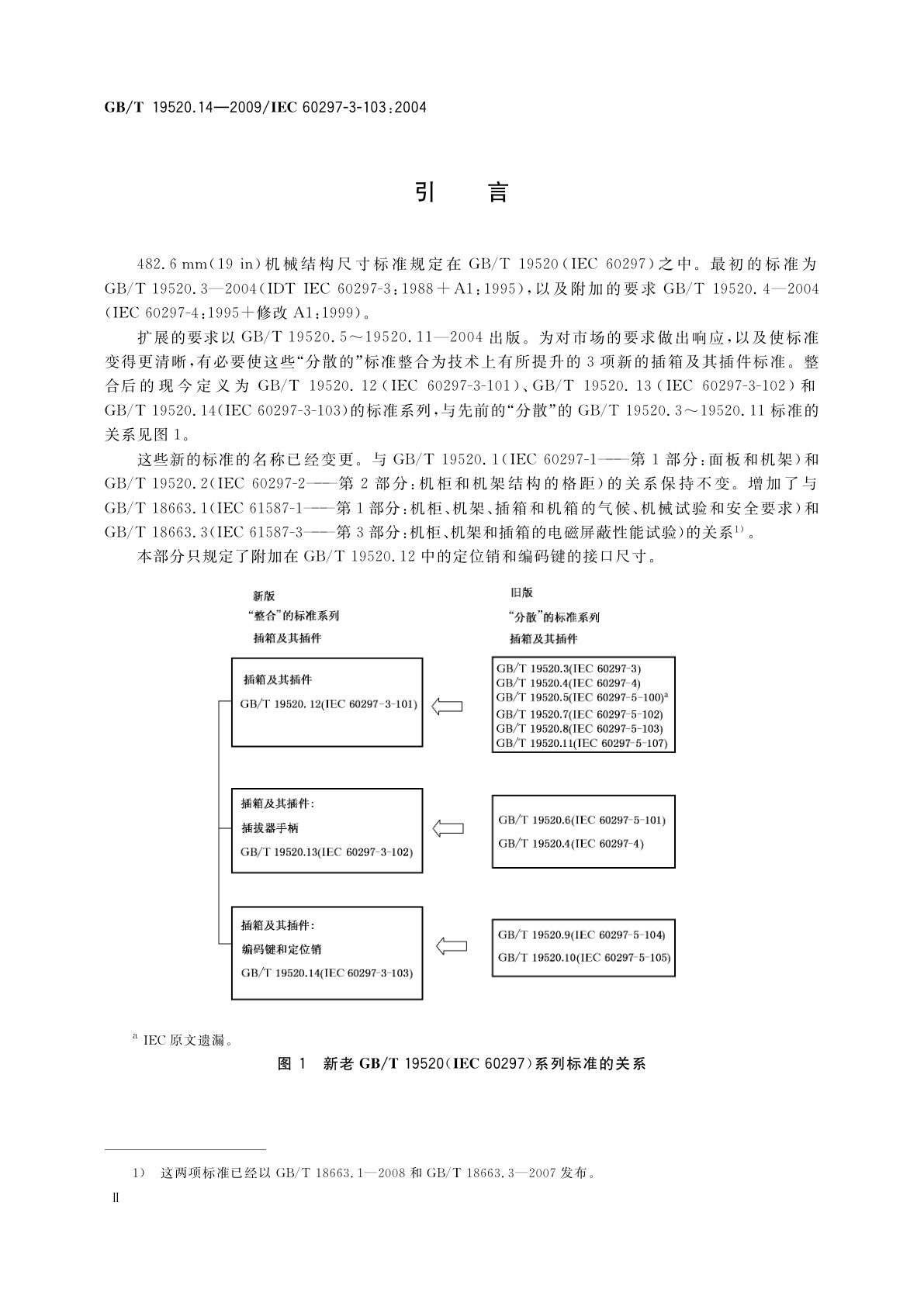 GB/T 19520.14-2009 电子设备机械结构　482.6 mm(19 in)系列机械结构尺寸　第3-103部分：编码键和定位销