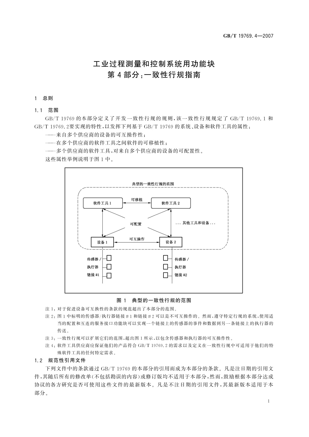 GB/T 19769.4-2007 工业过程测量和控制系统用功能块　第4部分：一致性行规指南