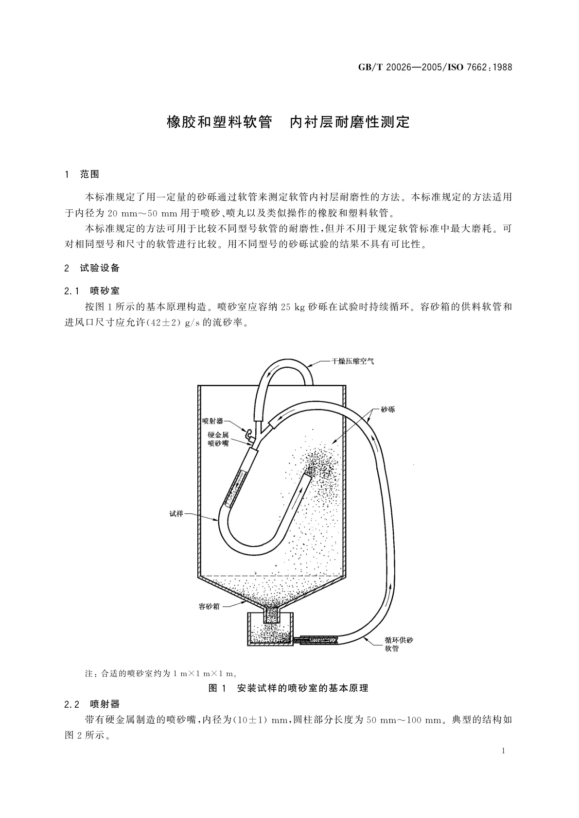 GB/T 20026-2005 橡胶和塑料软管　内衬层耐磨性测定