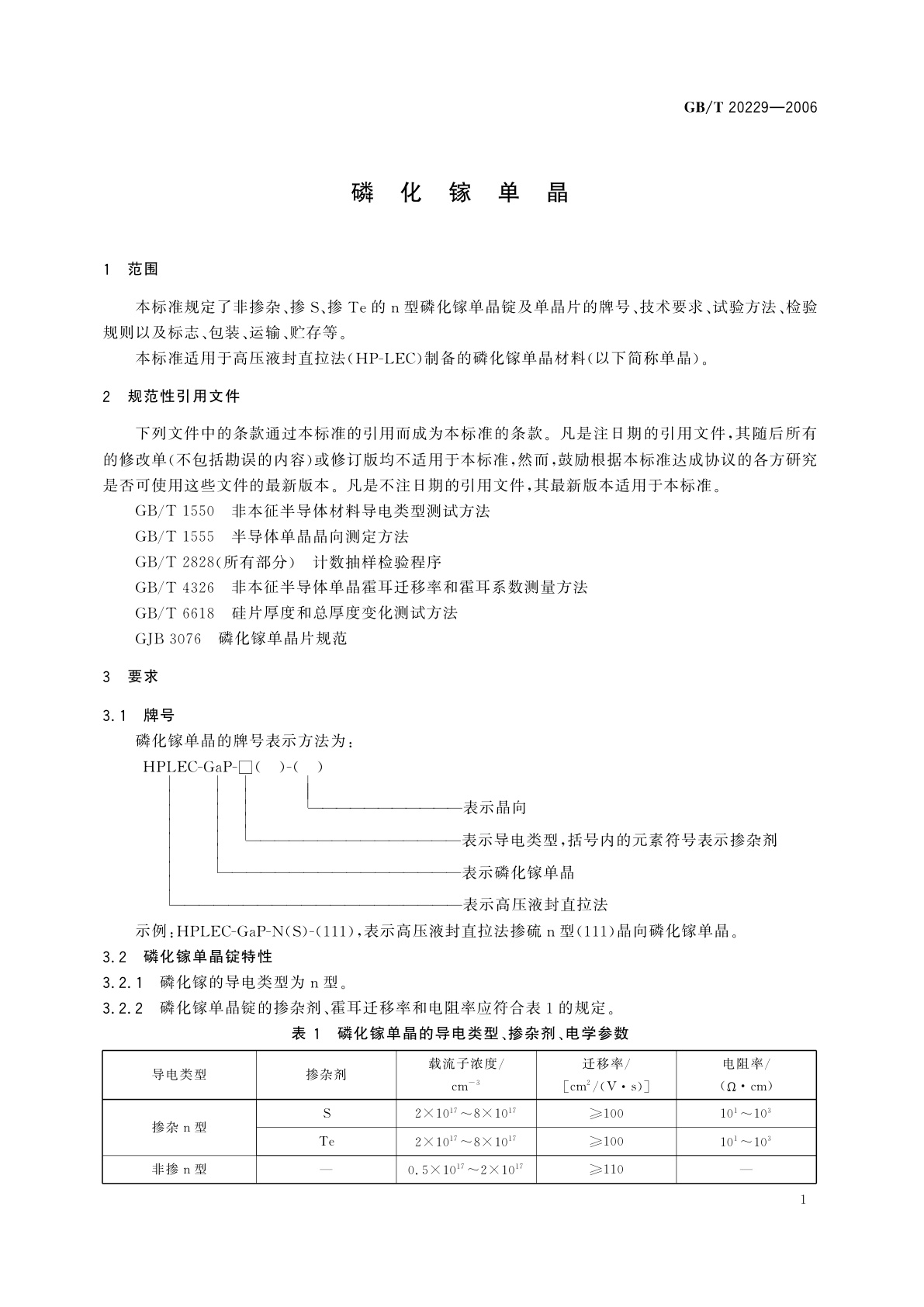 GB/T 20229-2006 磷化镓单晶