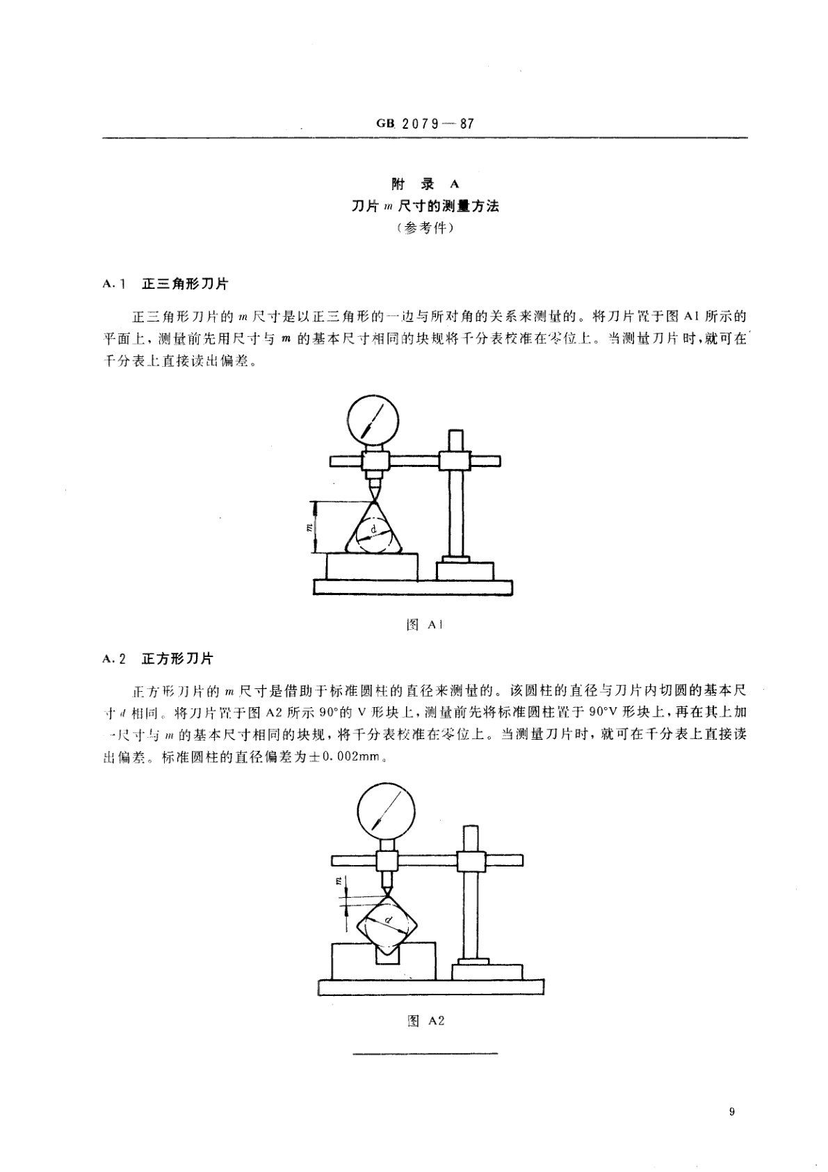 GB/T 2079-1987 无孔的硬质合金可转位刀片