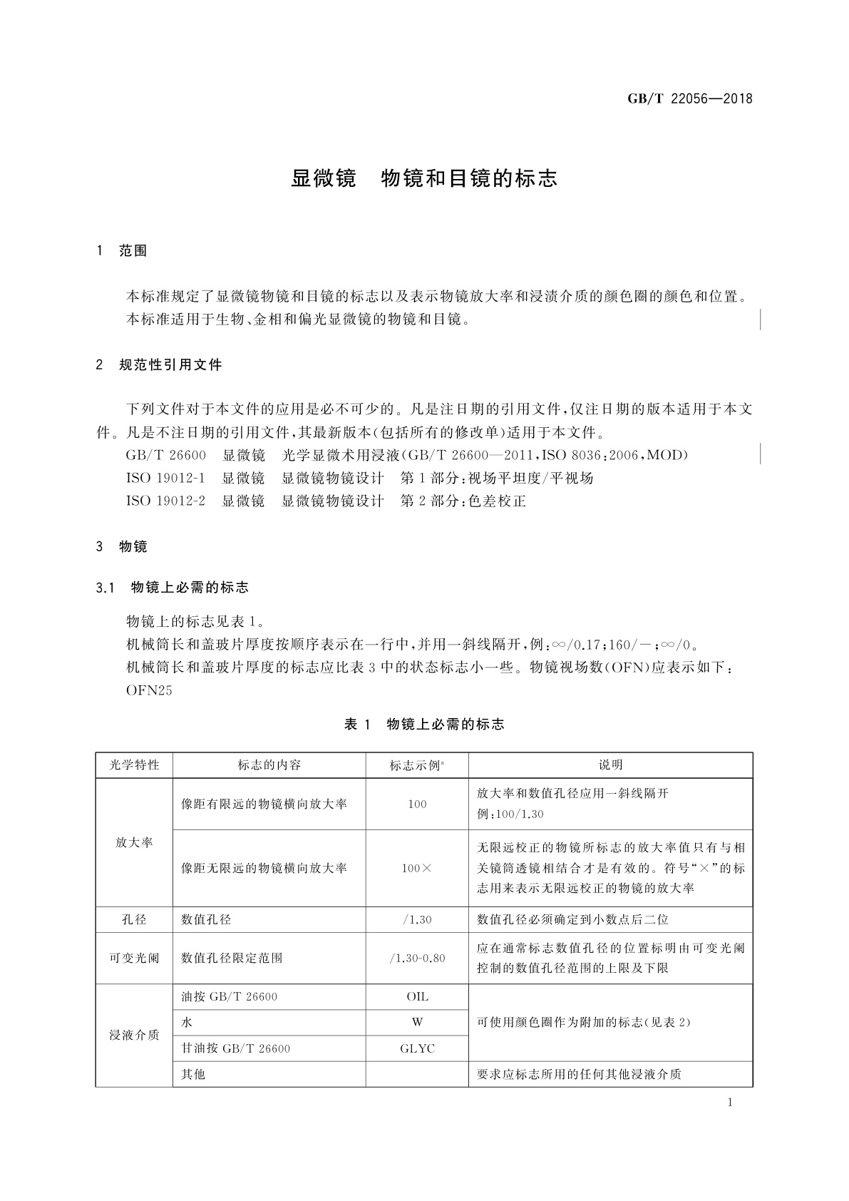 GB/T 22056-2018 显微镜　物镜和目镜的标志