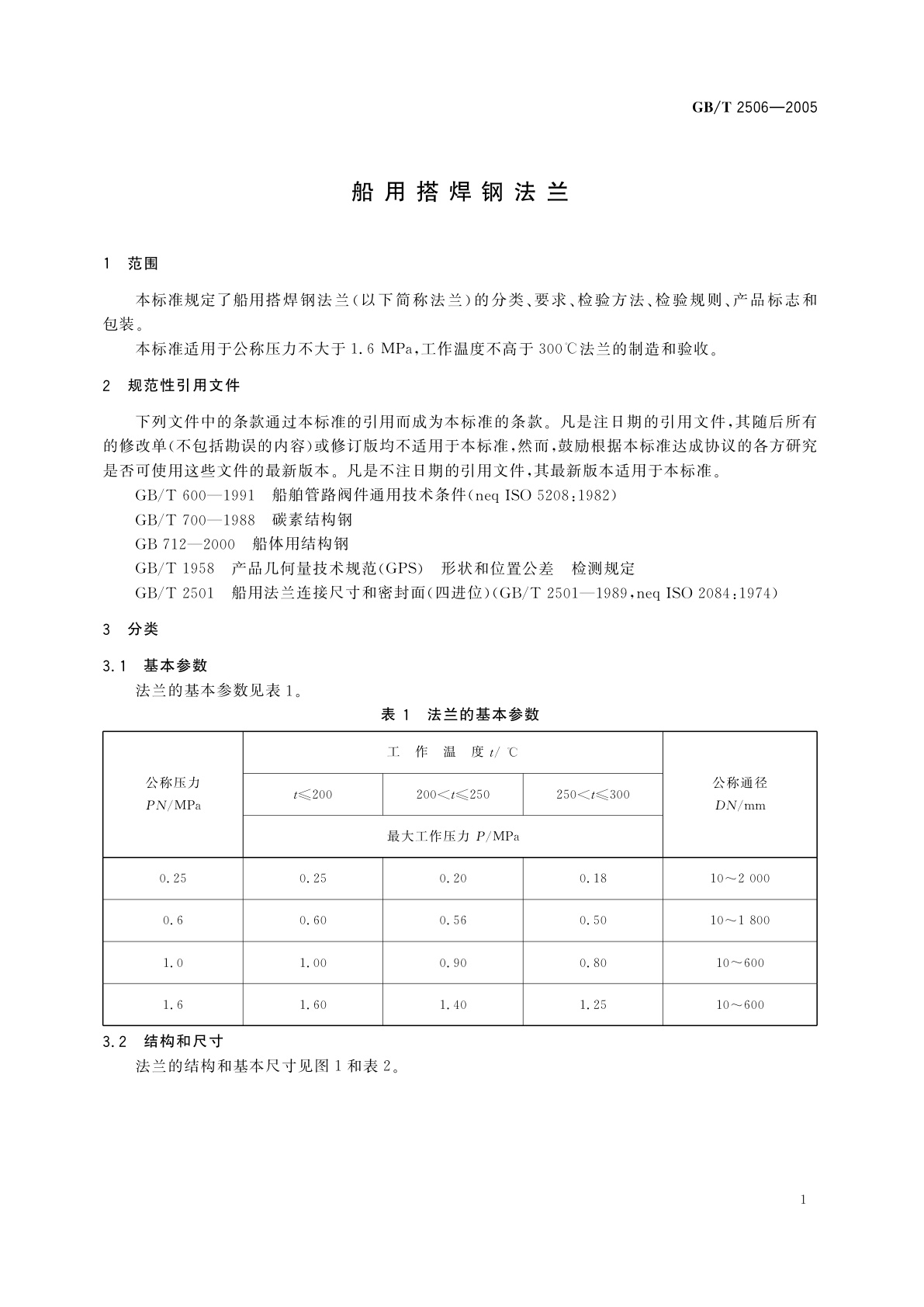 GB/T 2506-2005 船用搭焊钢法兰