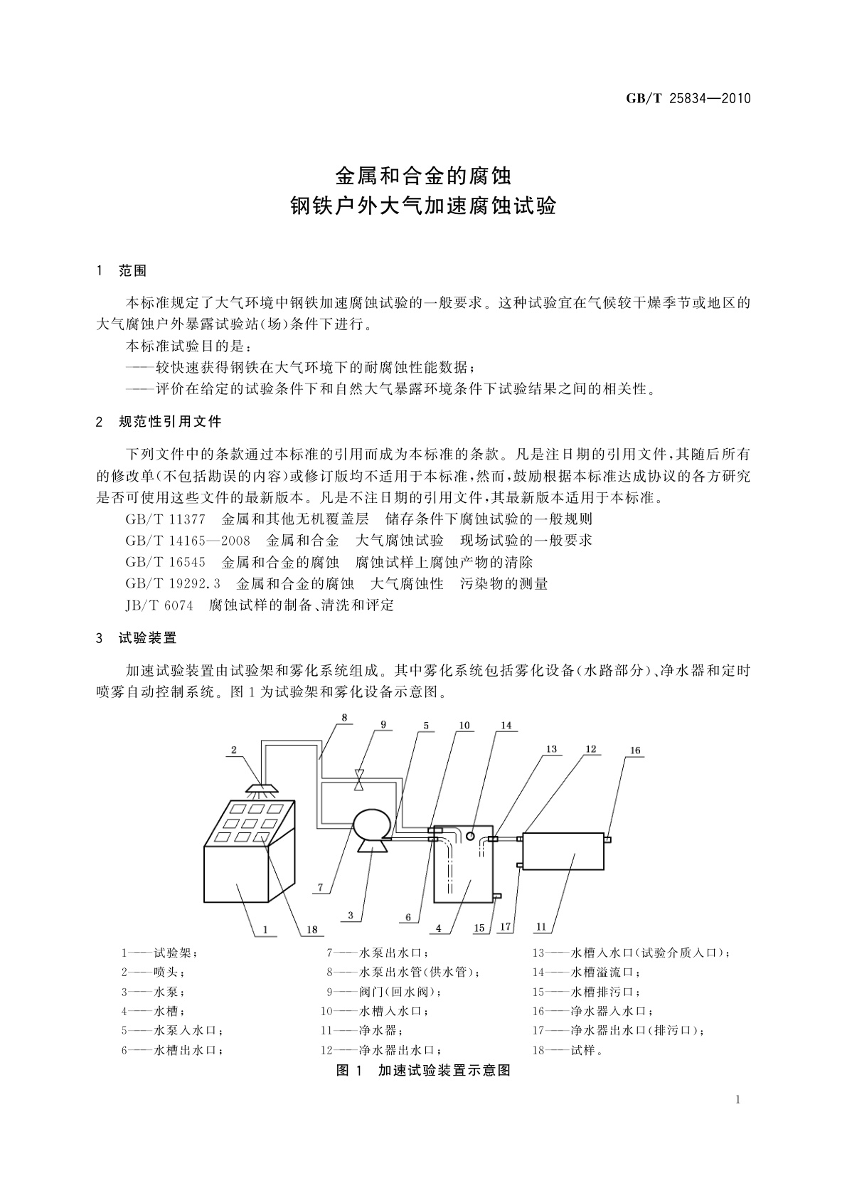 GB/T 25834-2010 金属和合金的腐蚀　钢铁户外大气加速腐蚀试验