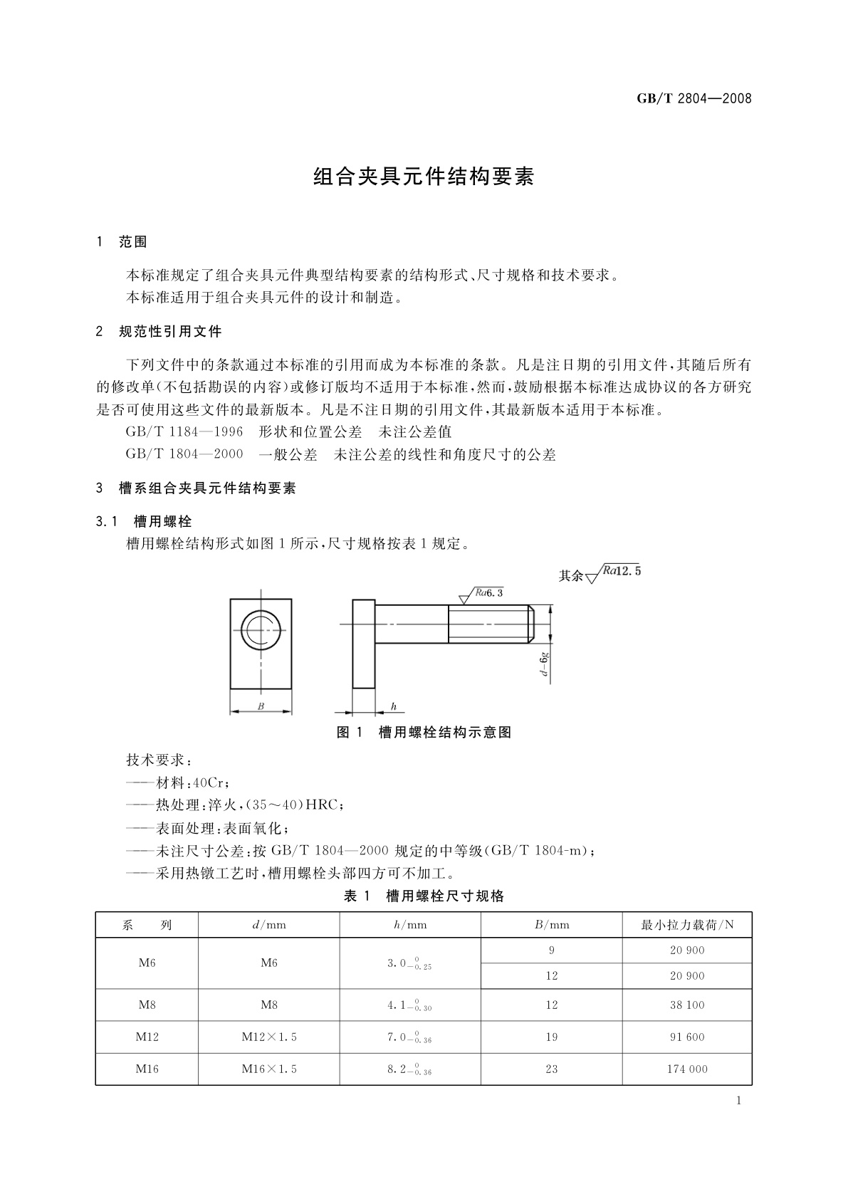 GB/T 2804-2008 组合夹具元件结构要素