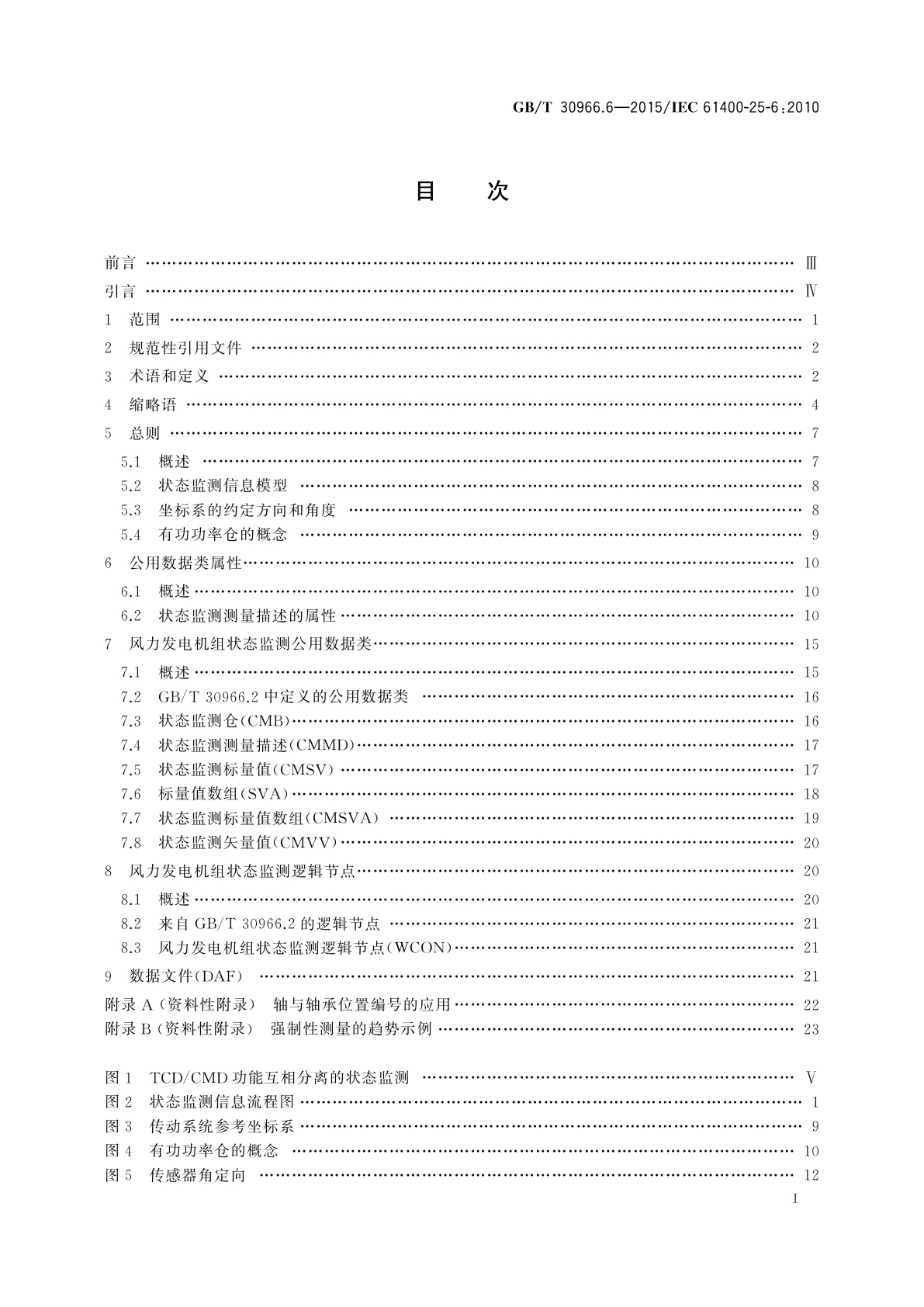 GB/T 30966.6-2015 风力发电机组　风力发电场监控系统通信　第6部分：状态监测的逻辑节点类和数据类