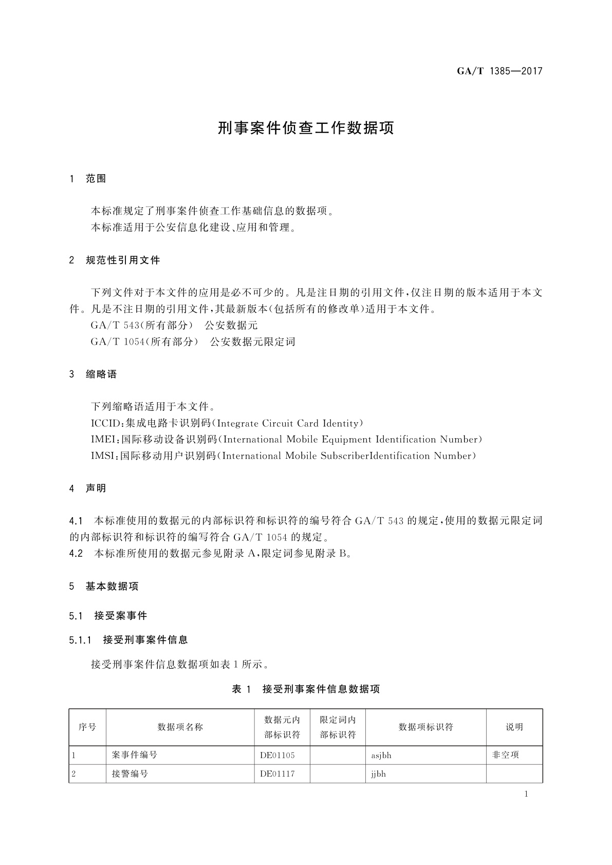 GA/T 1385-2017 刑事案件侦查工作数据项