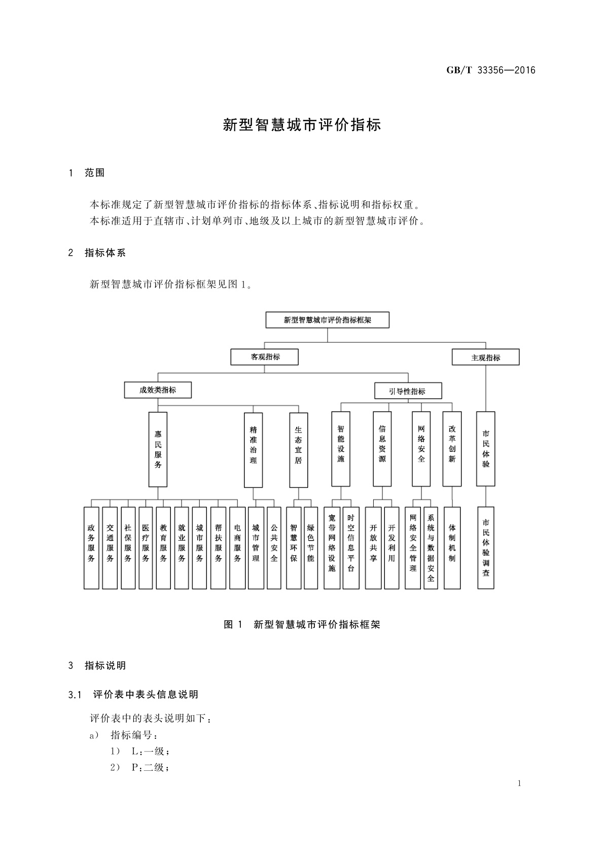 GB/T 33356-2016 新型智慧城市评价指标