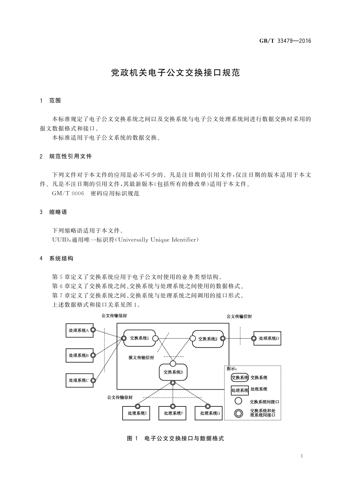 GB/T 33479-2016 党政机关电子公文交换接口规范