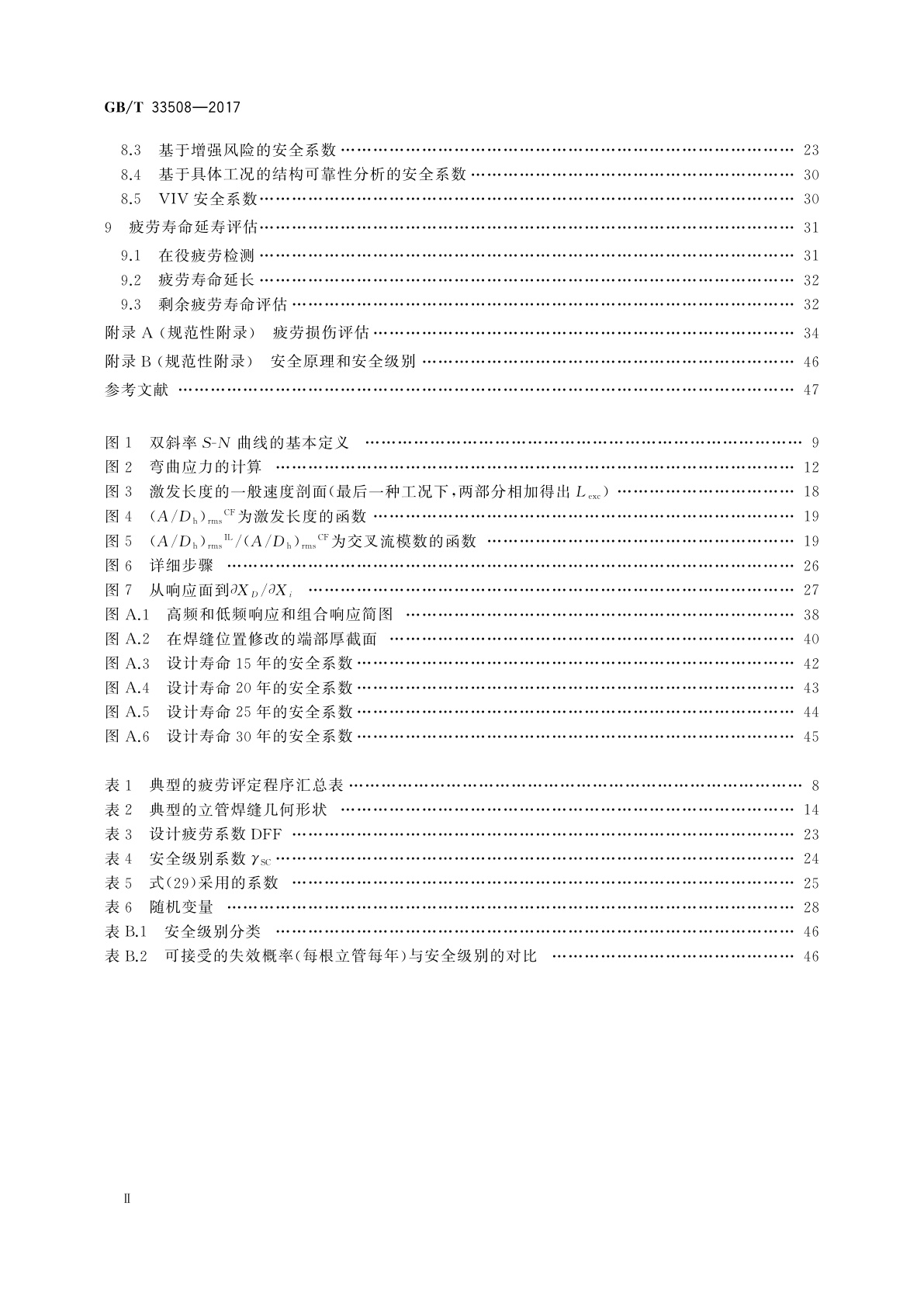 GB/T 33508-2017 立管疲劳推荐作法