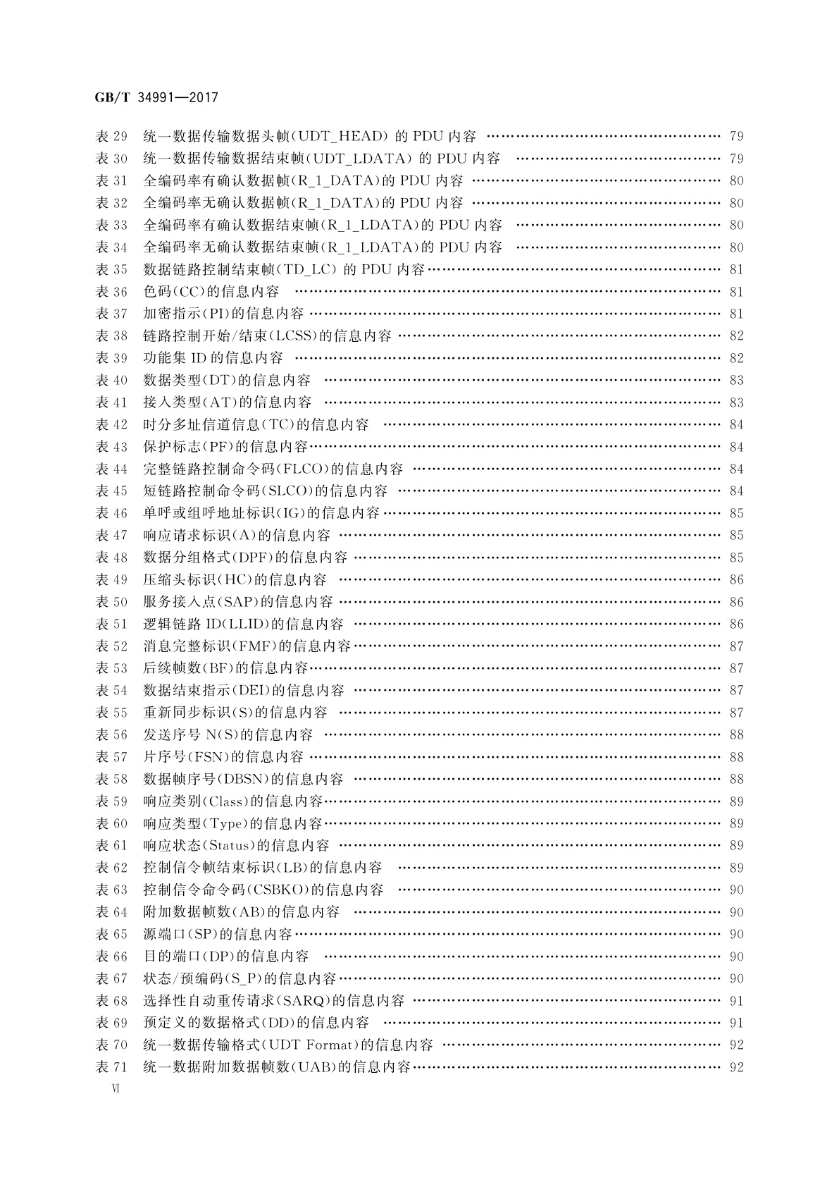 GB/T 34991-2017 基于12.5kHz信道的时分多址(TDMA)专用数字集群通信系统　空中接口物理层及数据链路层技术规范