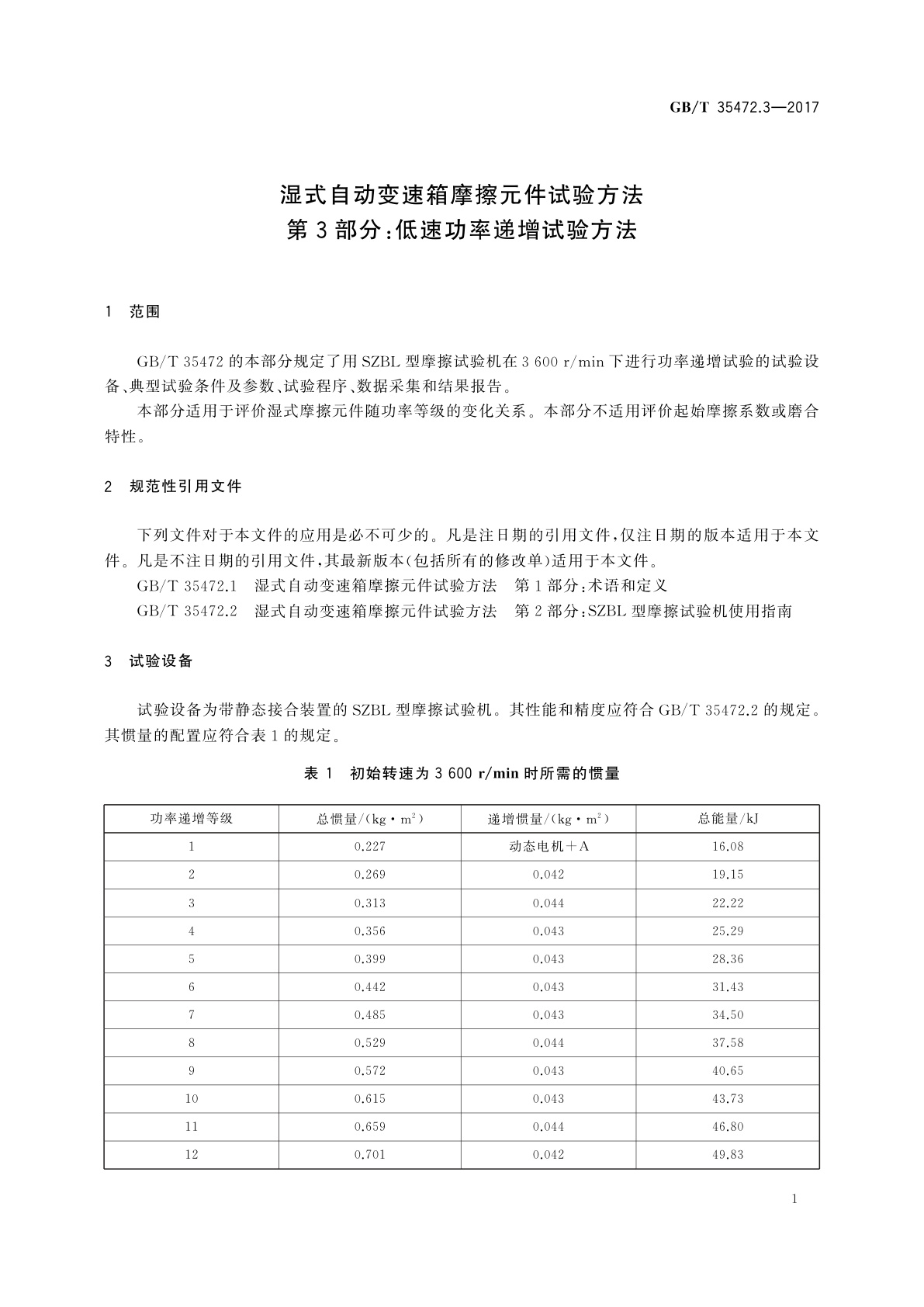 GB/T 35472.3-2017 湿式自动变速箱摩擦元件试验方法　第3部分：低速功率递增试验方法