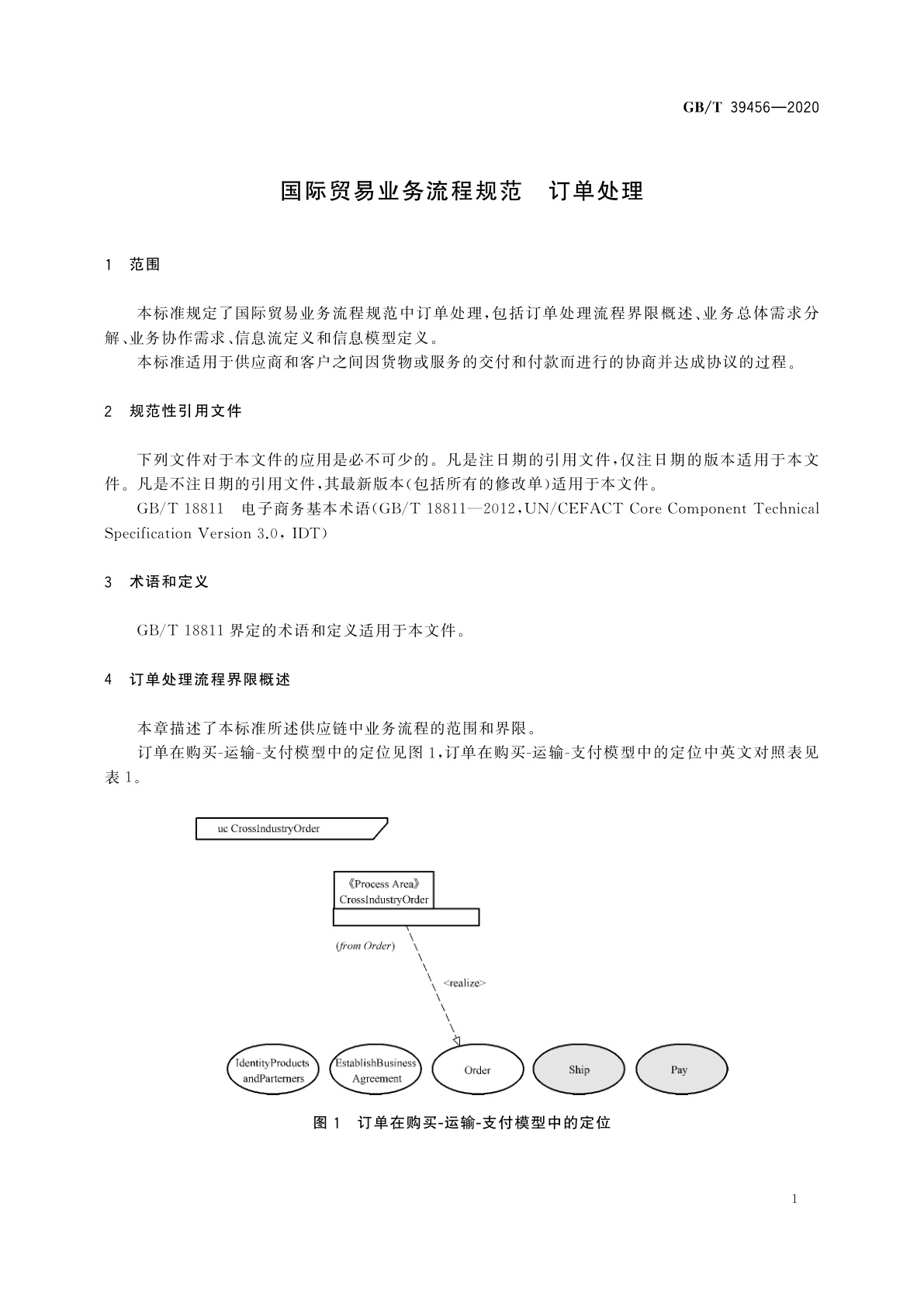 GB/T 39456-2020 国际贸易业务流程规范　订单处理