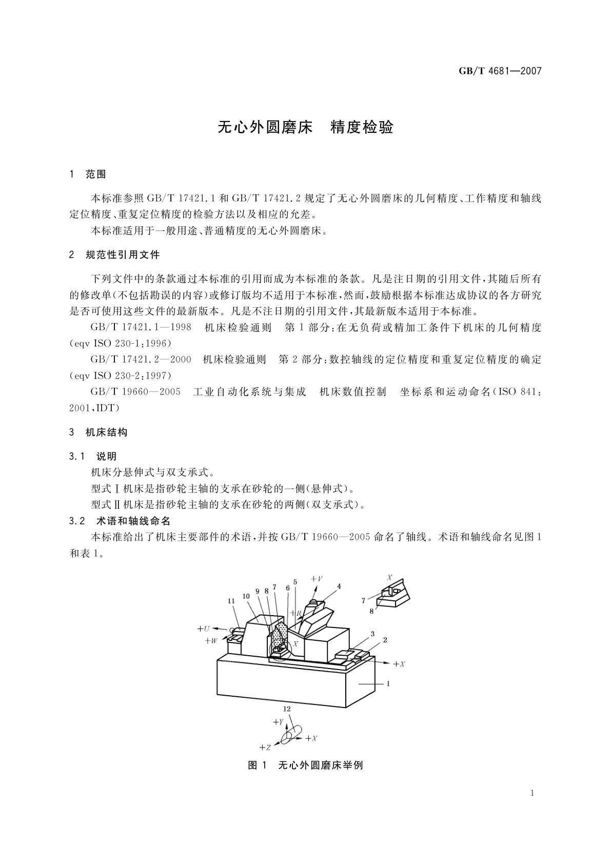 GB/T 4681-2007 无心外圆磨床　精度检验