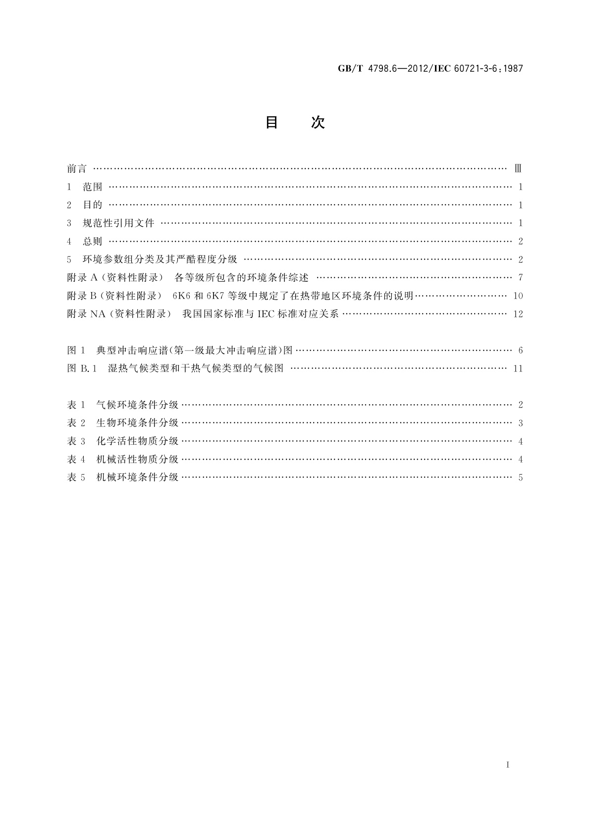 GB/T 4798.6-2012 环境条件分类　环境参数组分类及其严酷程度分级　船用