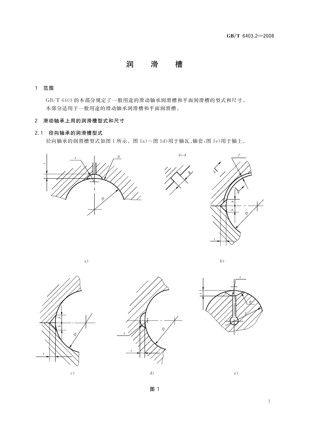 GB/T 6403.2-2008 润滑槽