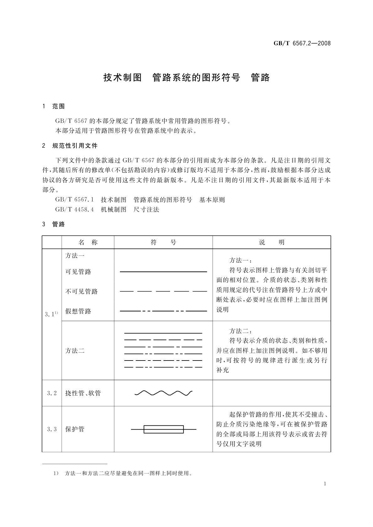 GB/T 6567.2-2008 技术制图　管路系统的图形符号　管路