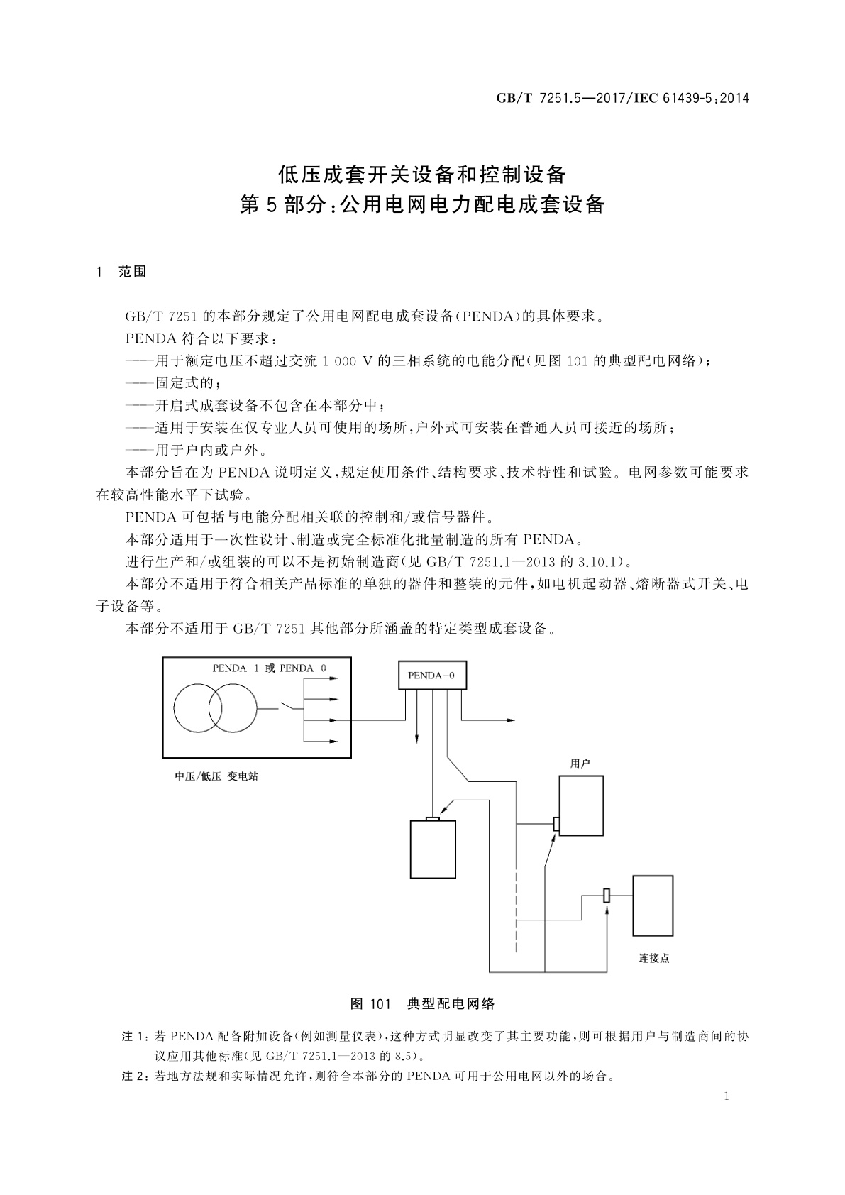 GB/T 7251.5-2017 低压成套开关设备和控制设备　第5部分：公用电网电力配电成套设备