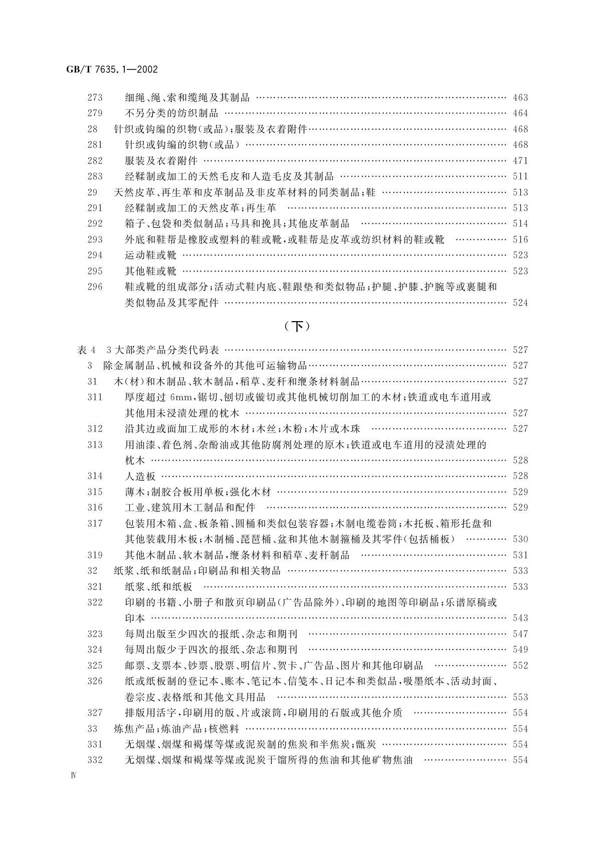 GB/T 7635.1-2002 全国主要产品分类与代码　第1部分：可运输产品