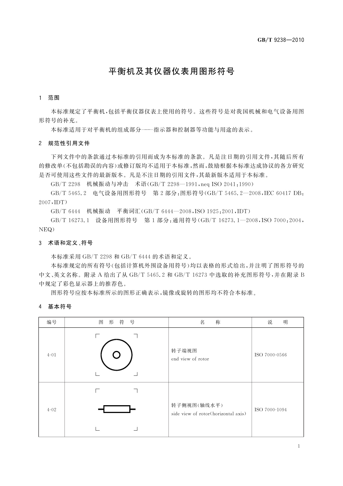 GB/T 9238-2010 平衡机及其仪器仪表用图形符号