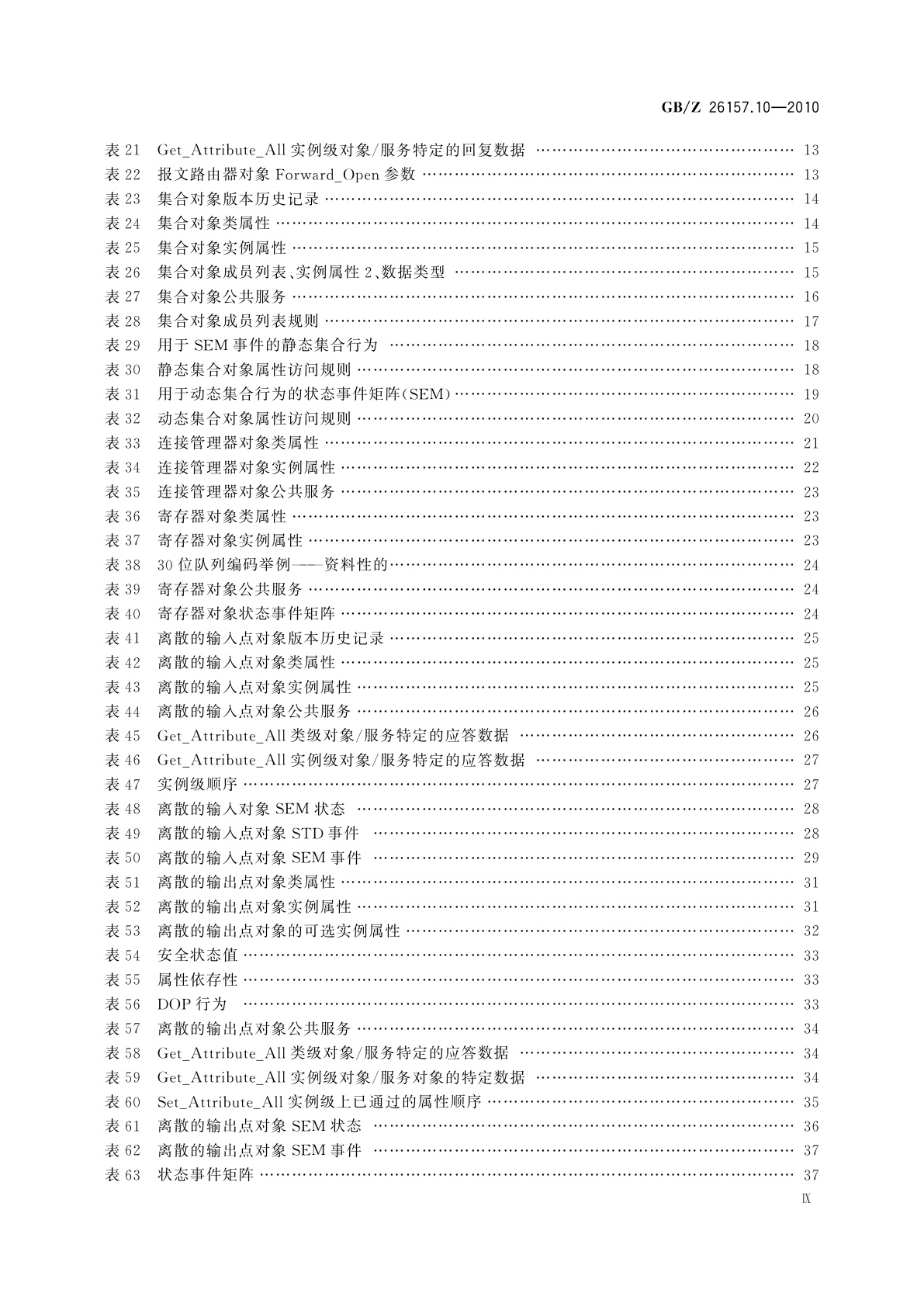 GB/Z 26157.10-2010 测量和控制数字数据通信　工业控制系统用现场总线　类型2：ControlNet和EtherNet/IP规范　第10部分：对象库