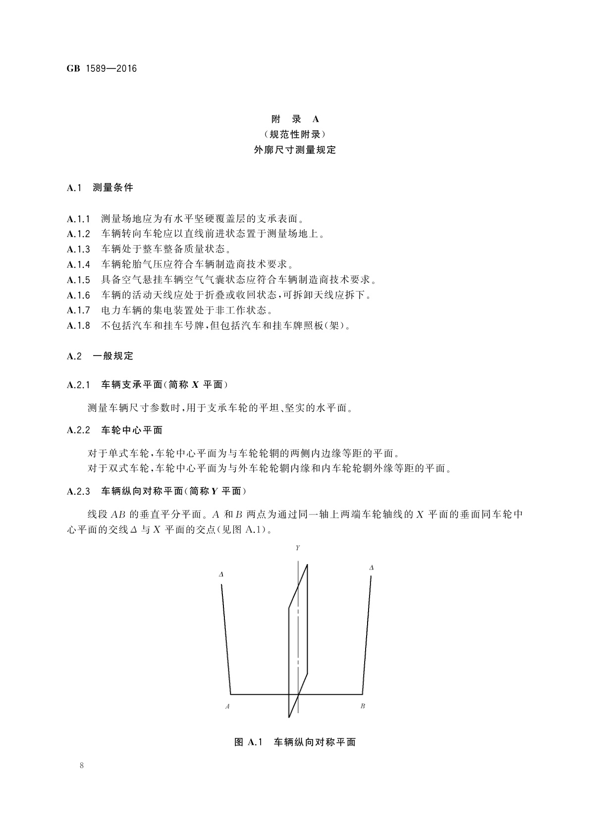 GB 1589-2016 汽车、挂车及汽车列车外廓尺寸、轴荷及质量限值