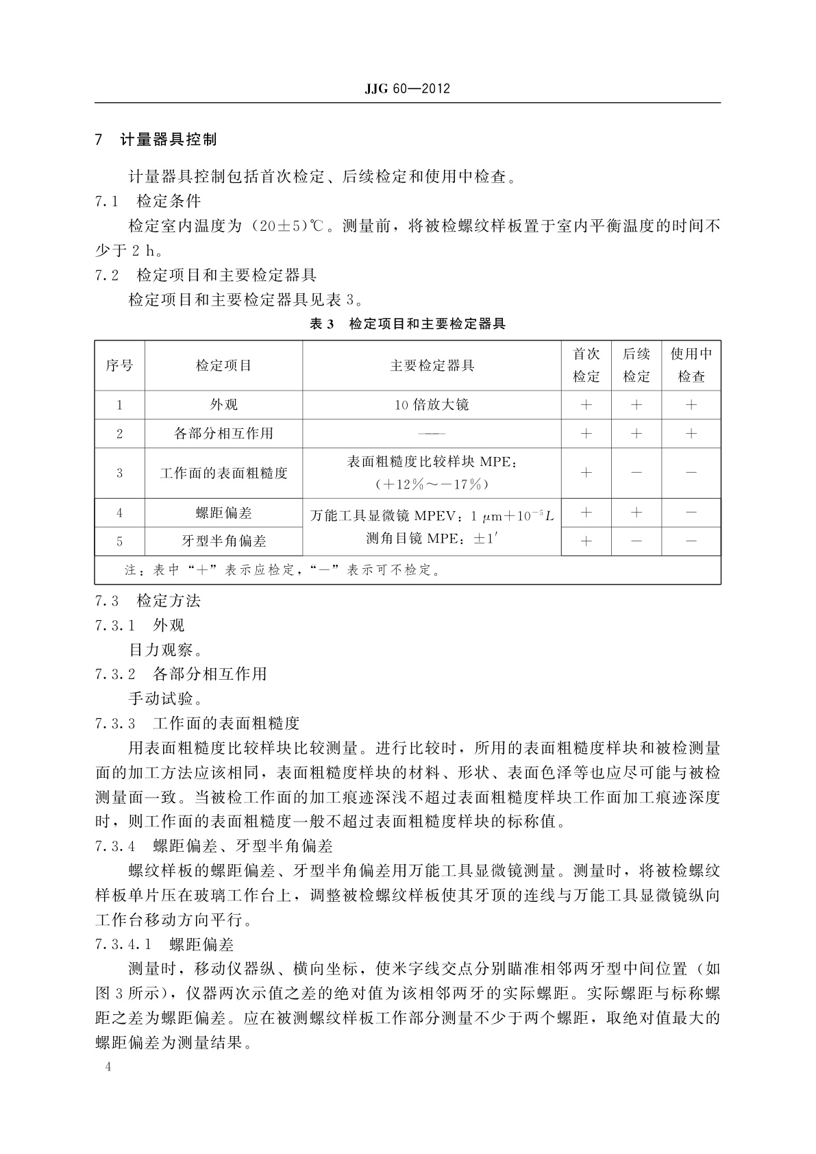 JJG 60-2012 螺纹样板