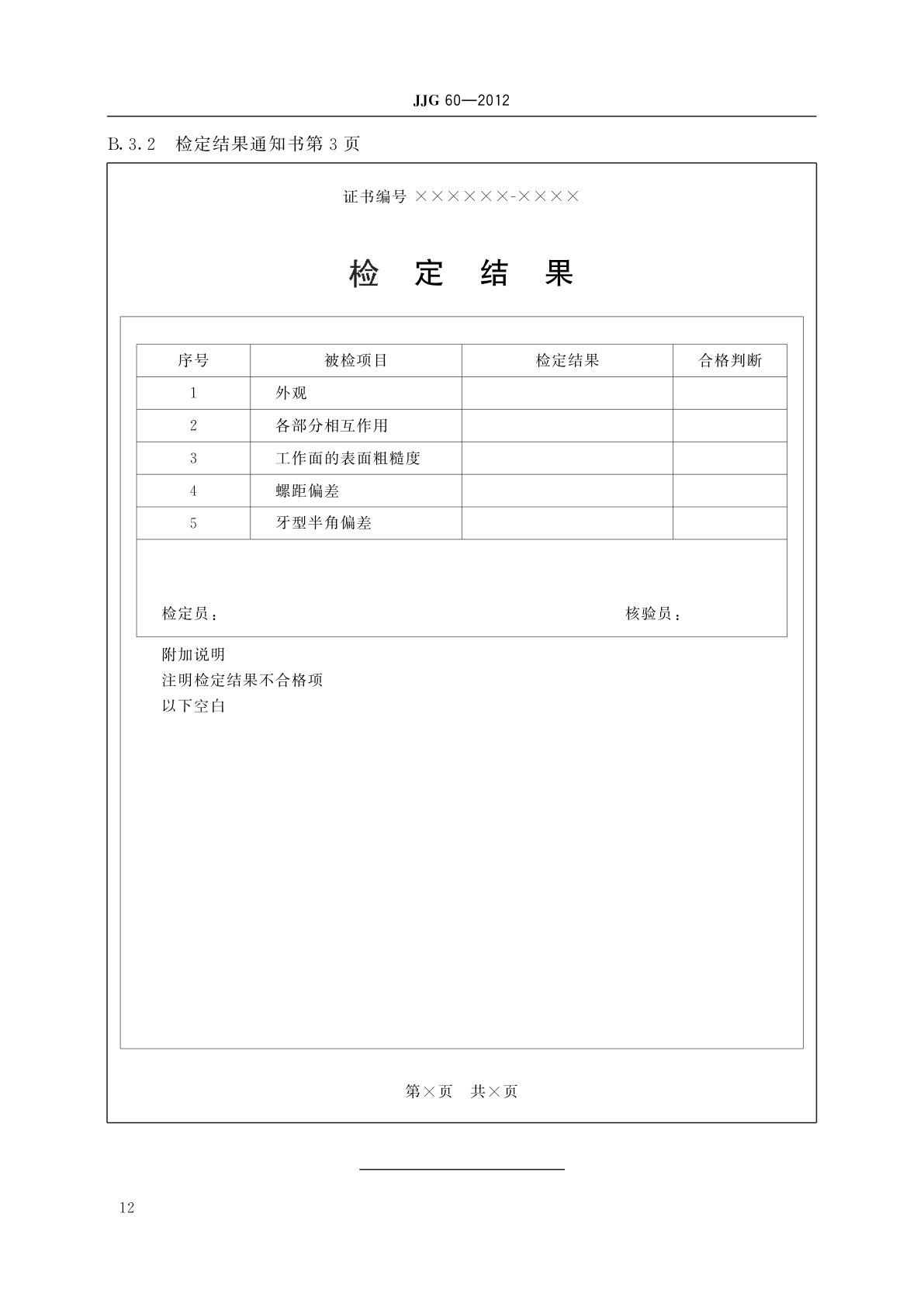 JJG 60-2012 螺纹样板