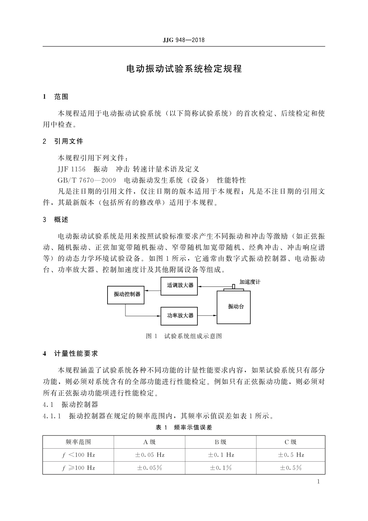 JJG 948-2018 电动振动试验系统