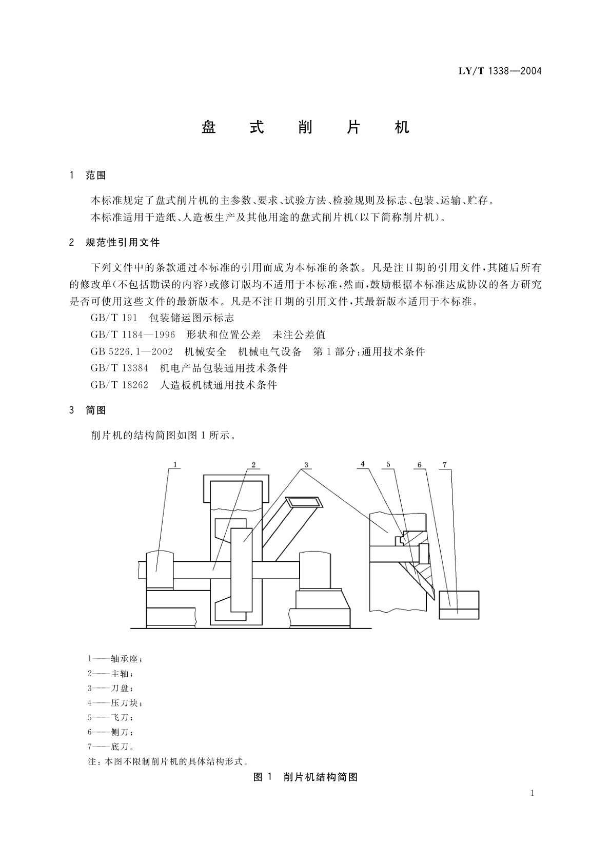 LY/T 1338-2004 盘式削片机