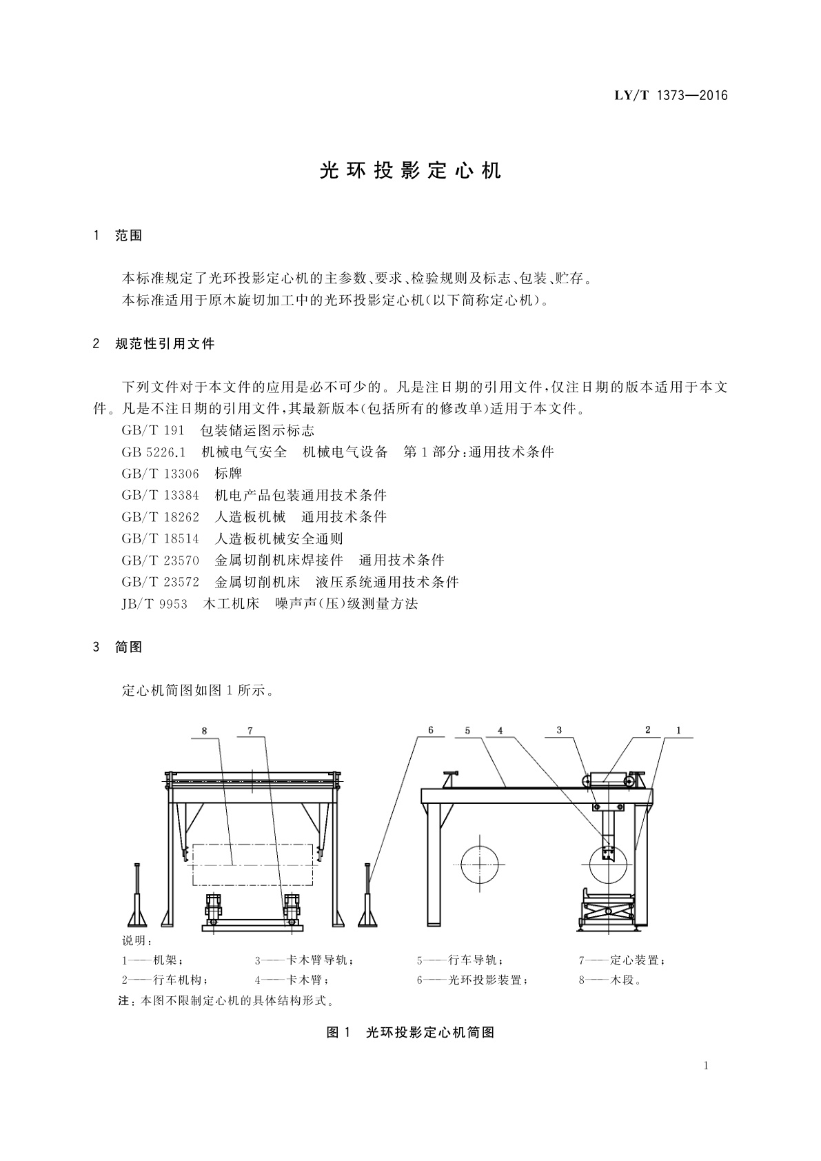 LY/T 1373-2016 光环投影定心机
