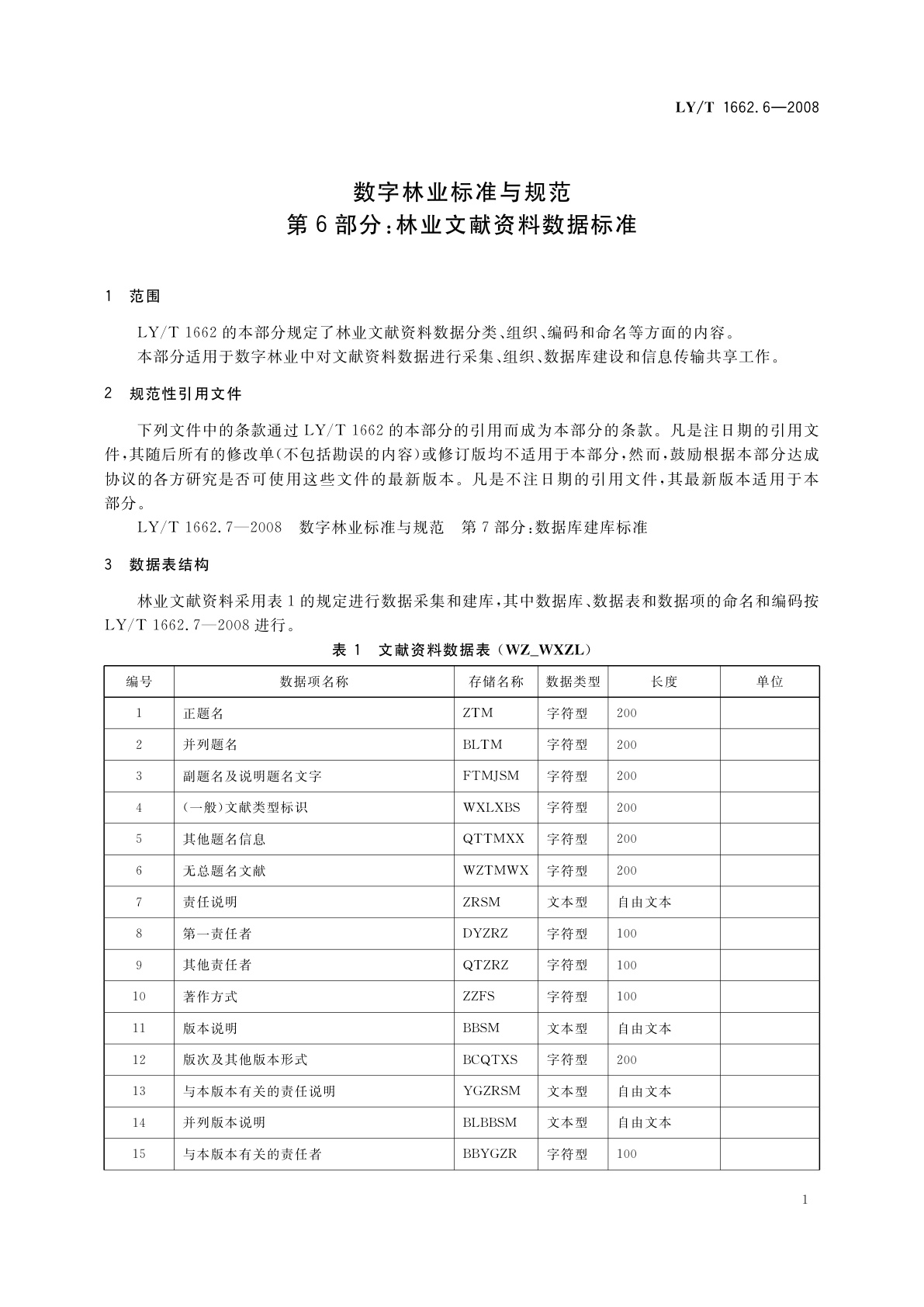 LY/T 1662.6-2008 数字林业标准与规范　第6部分:林业文献资料数据标准