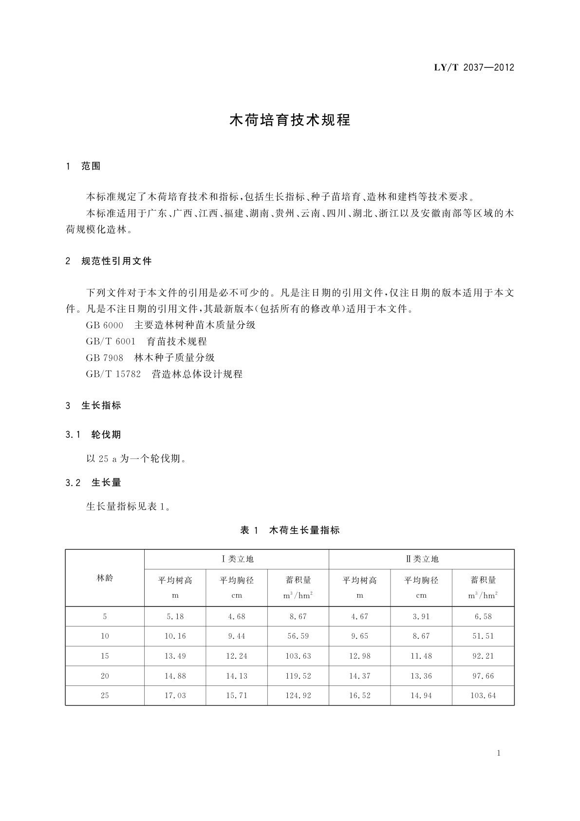 LY/T 2037-2012 木荷培育技术规程