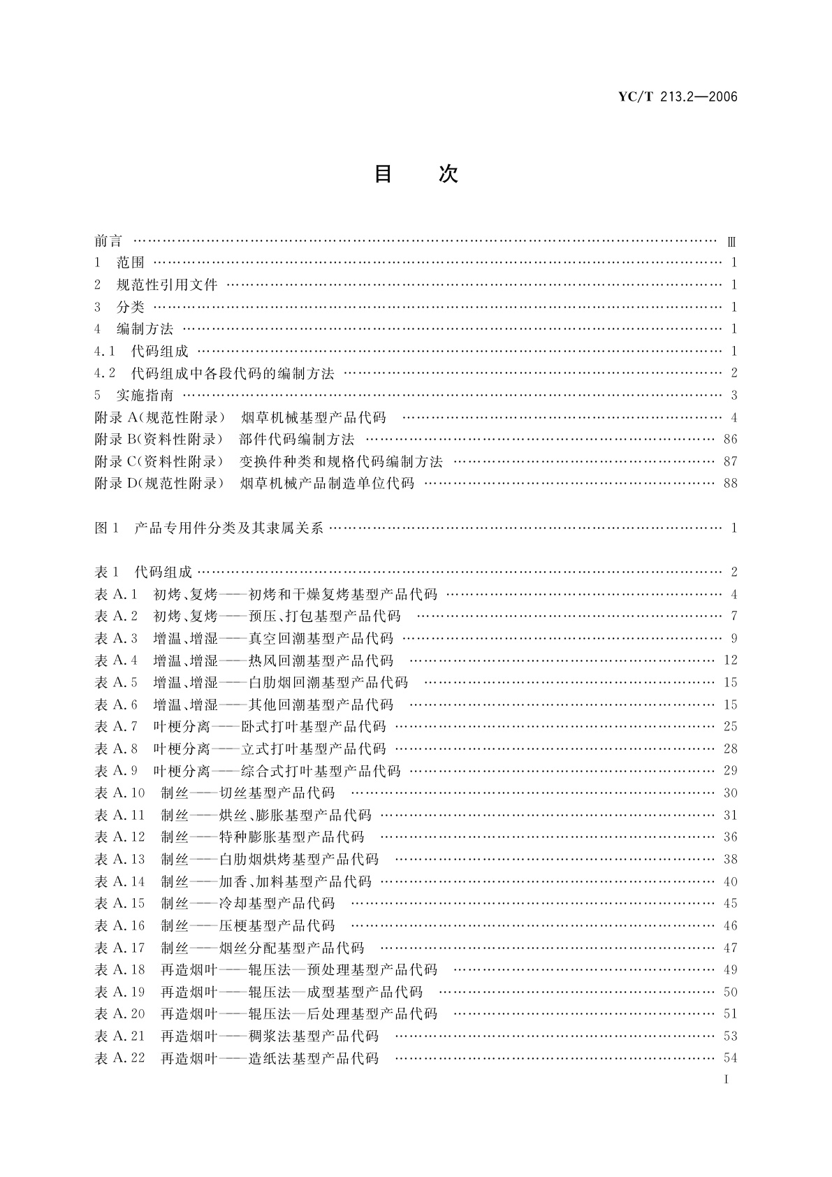 YC/T 213.2-2006 烟草机械产品用物料　分类和编码　第2部分：专用件