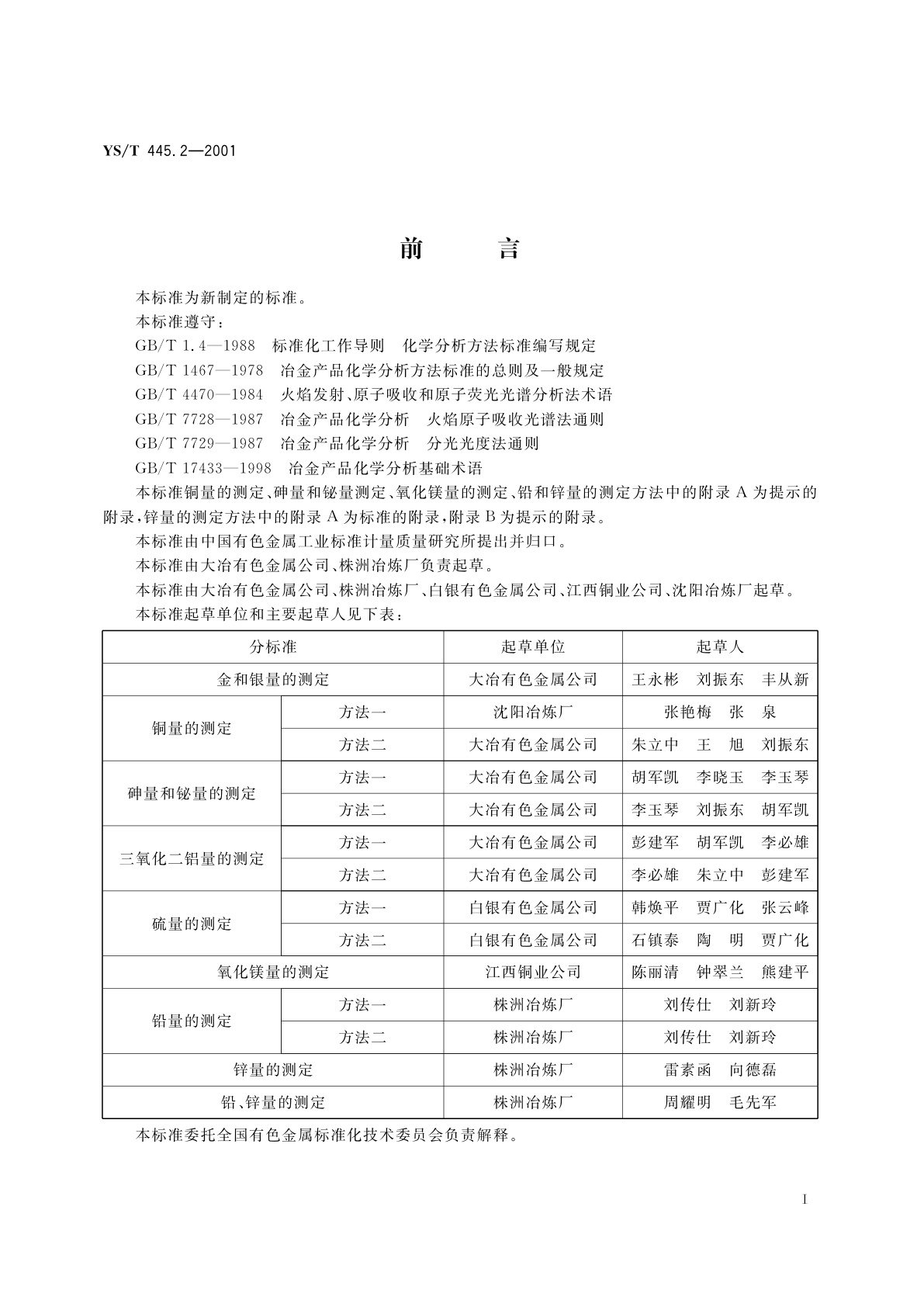 YS/T 445.2-2001 银精矿化学分析方法   铜量的测定