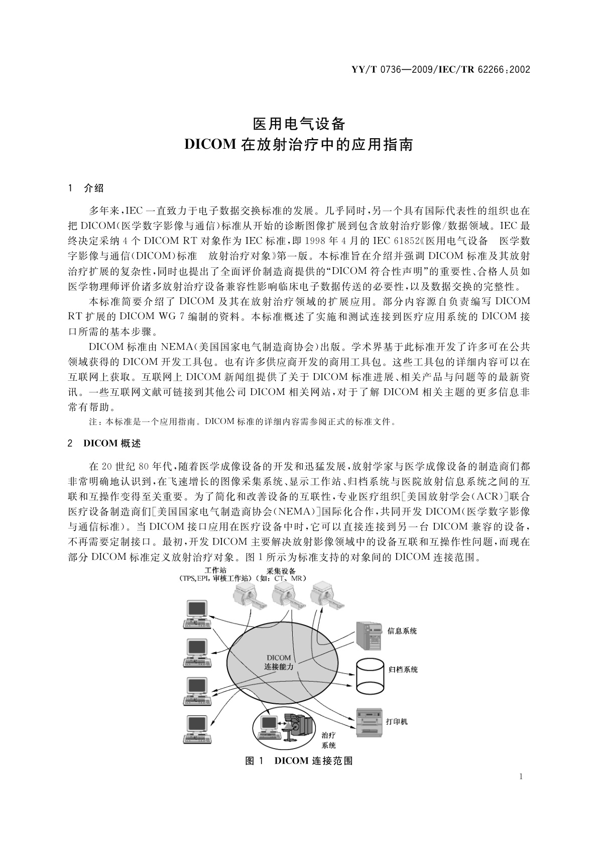 YY/T 0736-2009 医用电气设备　DICOM在放射治疗中的应用指南