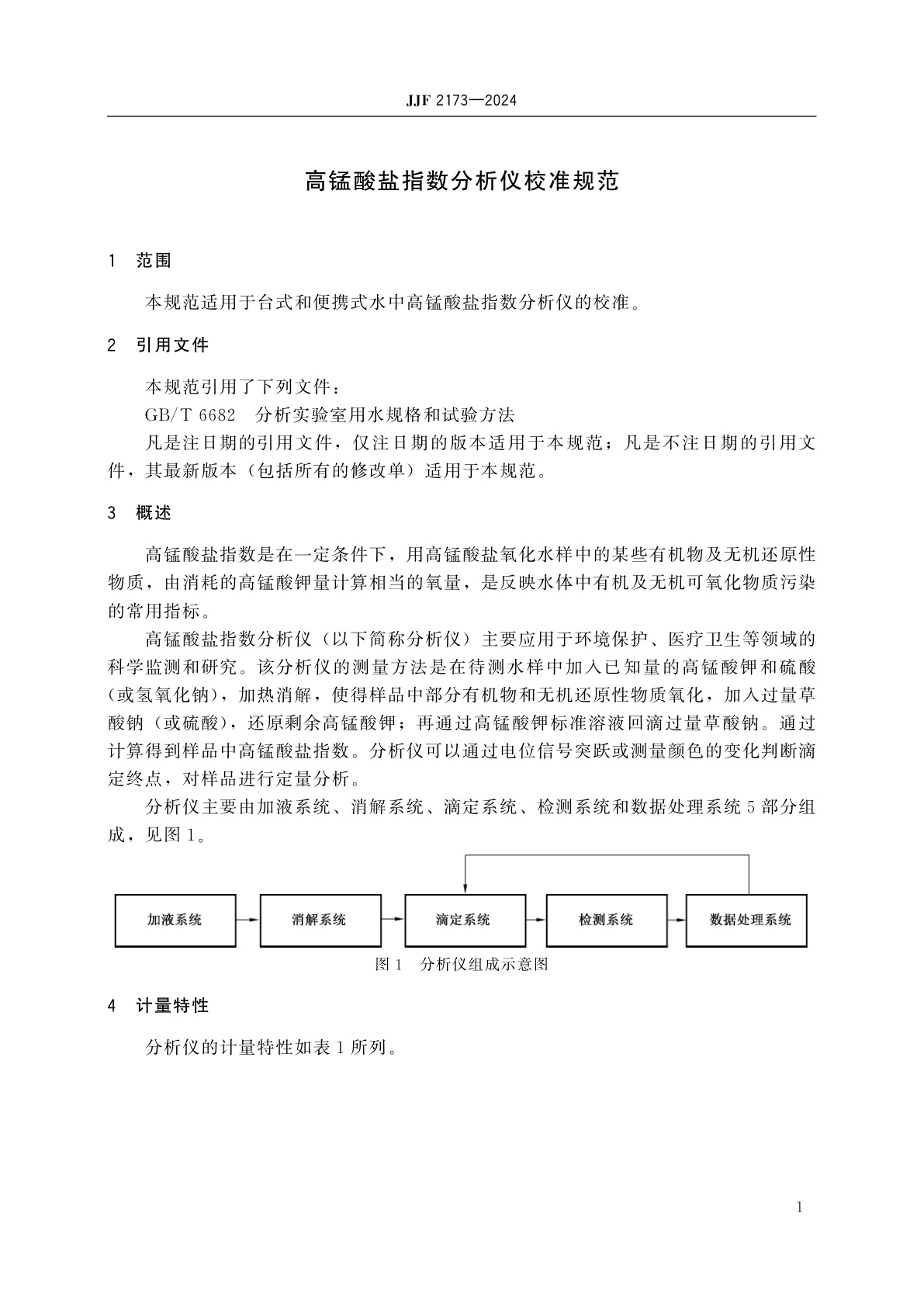 JJF 2173-2024 高锰酸盐指数分析仪校准规范