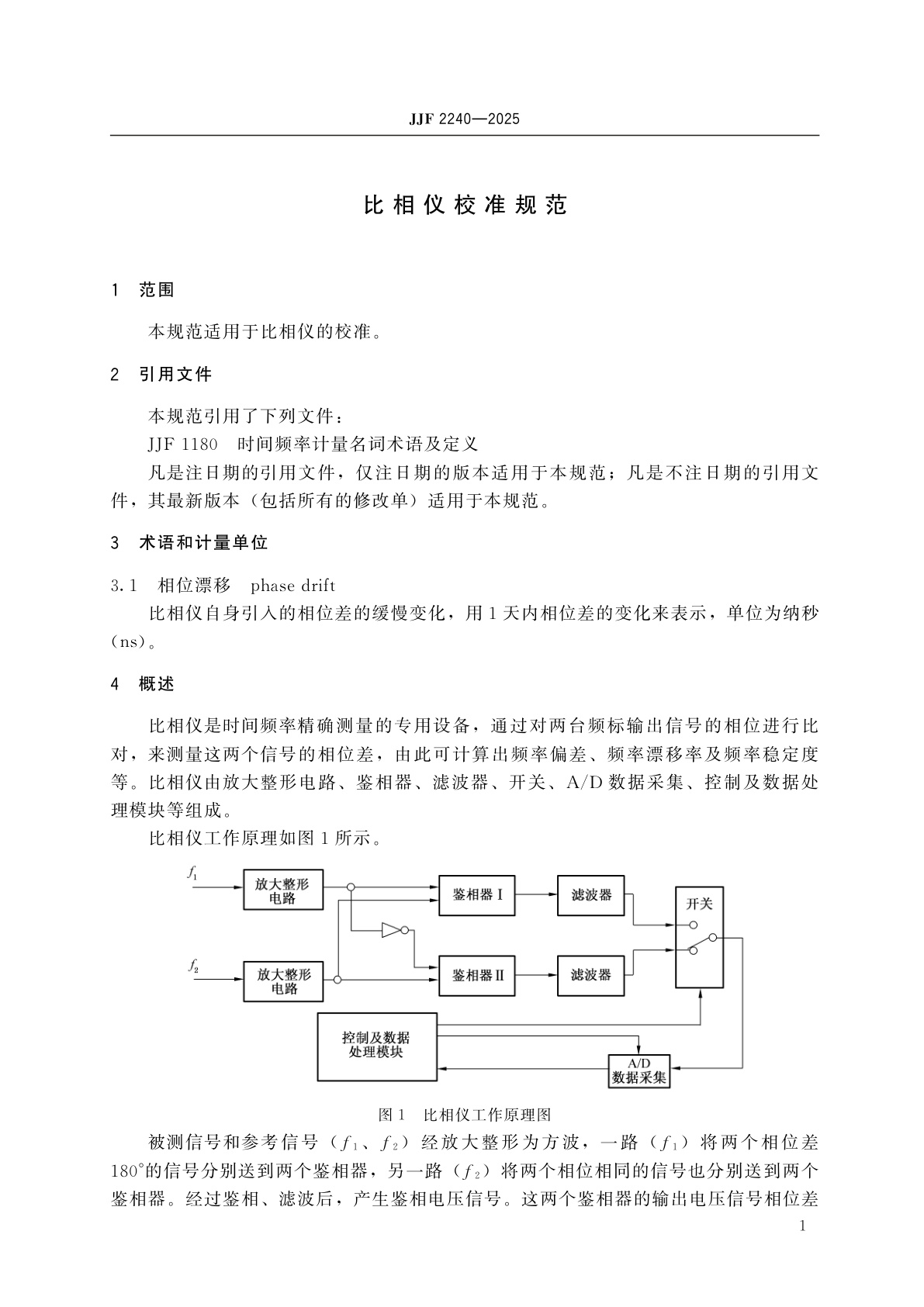 JJF 2240-2025 比相仪校准规范